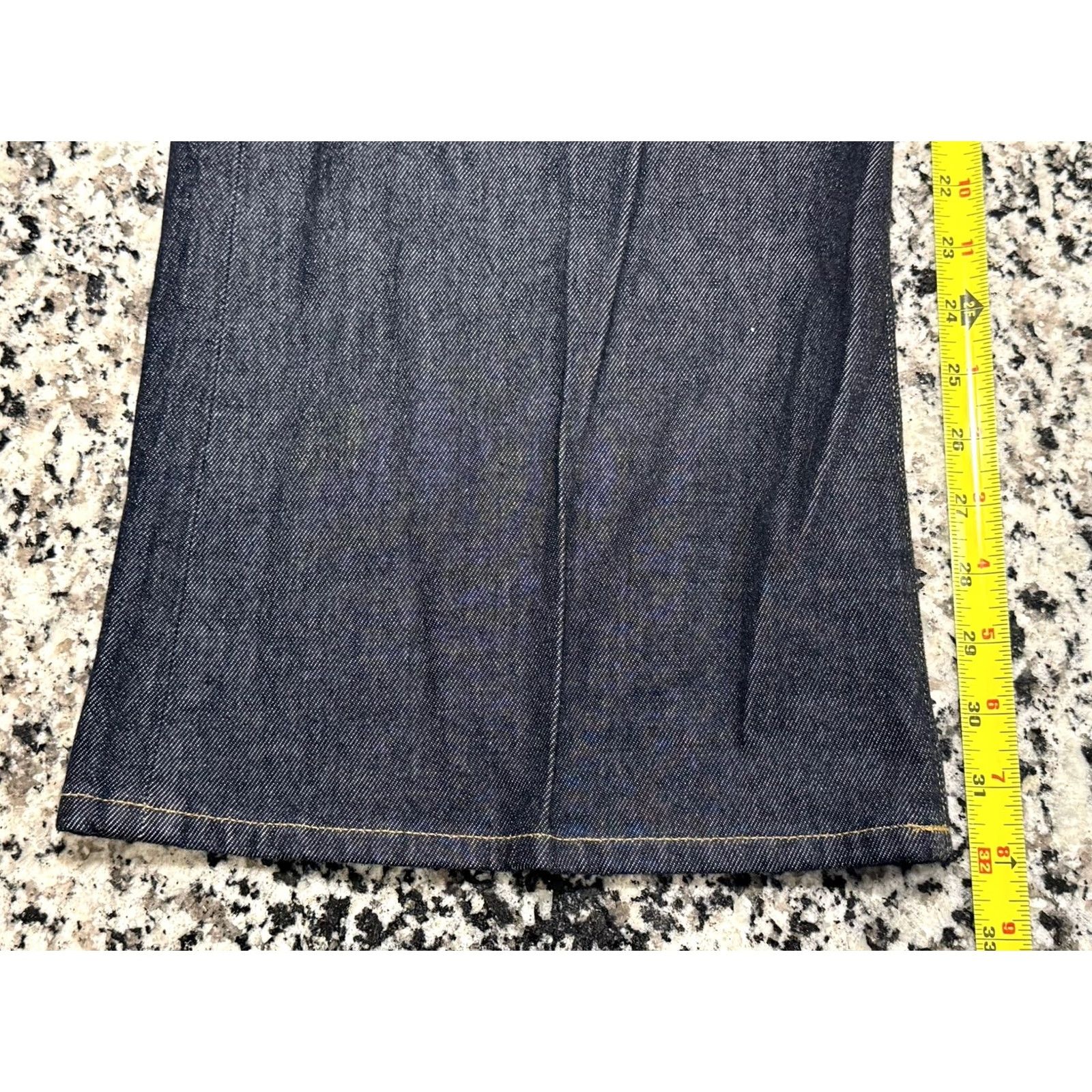 J.Crew J.CREW Wide Leg Sailor Denim Jeans 29 Blue 32in 5-Pocket High Rise Button Zip Womens Regular EUC Size 29" - 5 Thumbnail