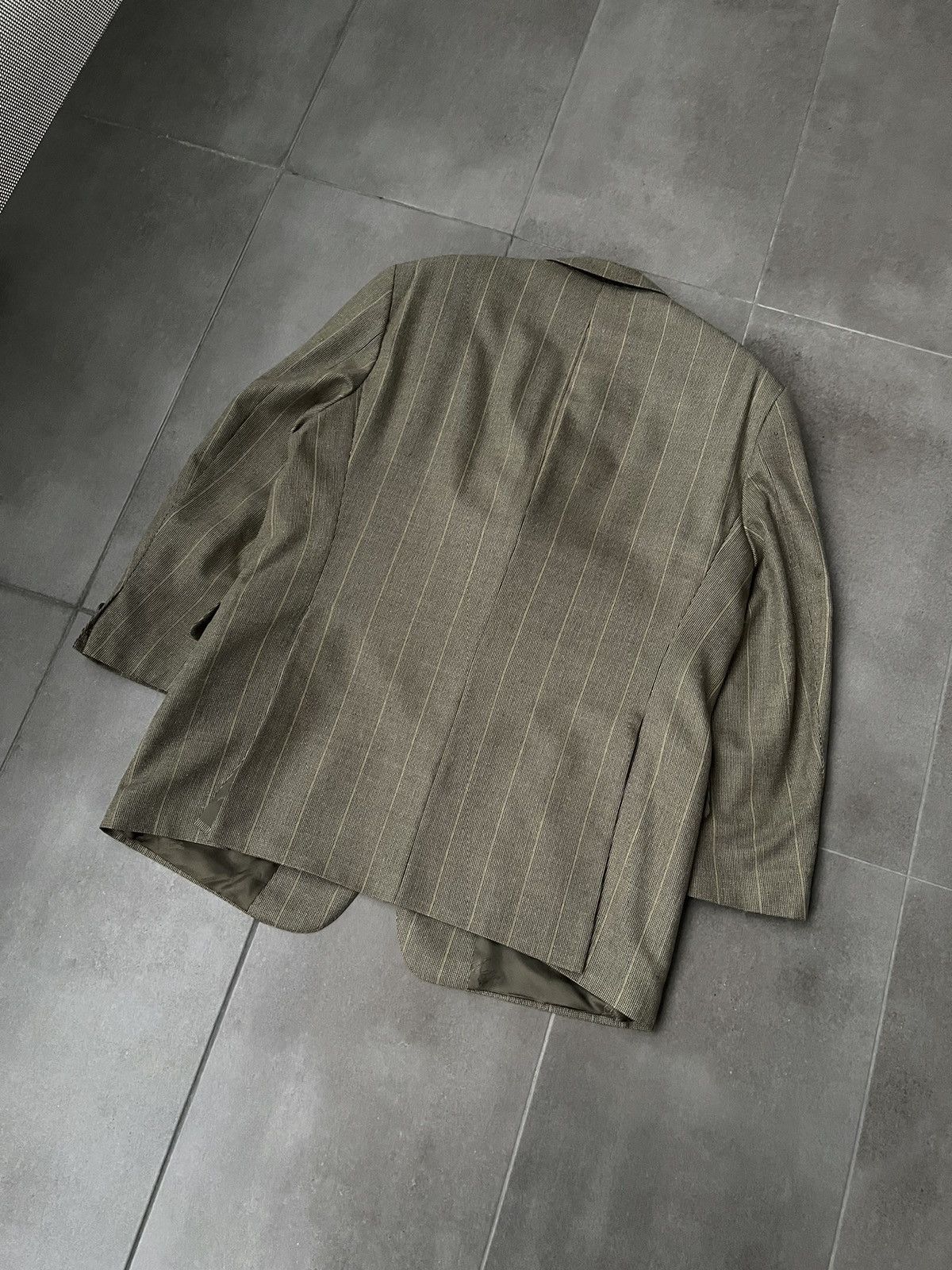 Burberry Vintage Burberry Striped Grey Brown Wool Blazer Size US M / EU 48-50 / 2 - 7 Thumbnail