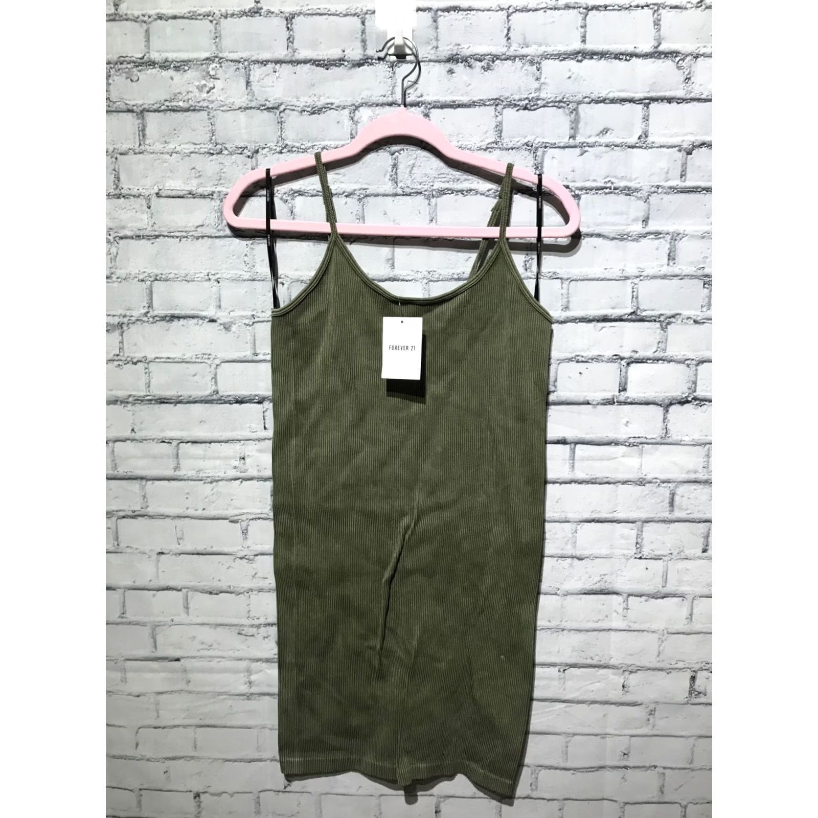 forever 21 green bodycon dress Dress, Women M/L, NEW, 2pc Red & Ribbed Mini Tank style_sleeveless