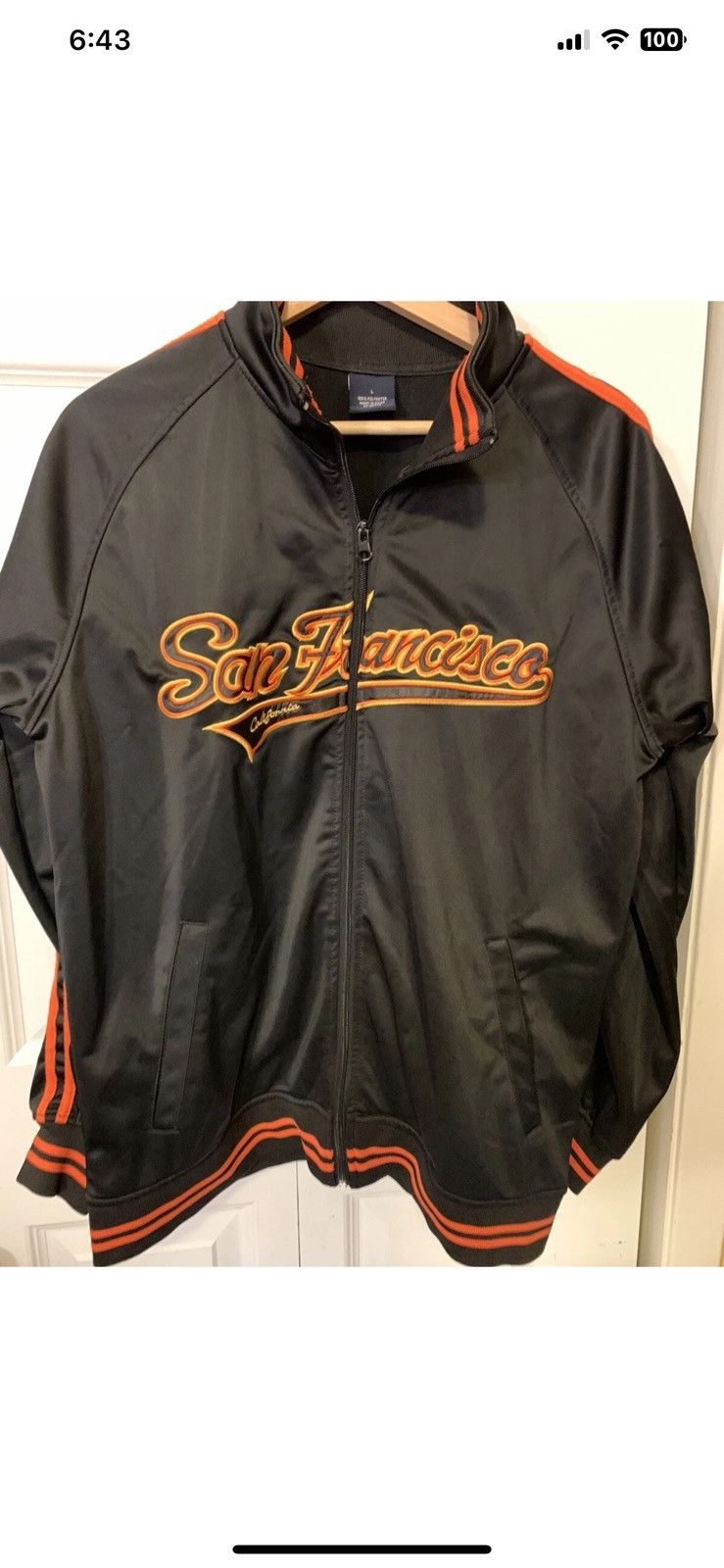 Other San Francisco mens sz L jacket polyester black windbreaker Size US L / EU 52-54 / 3 - 4 Thumbnail