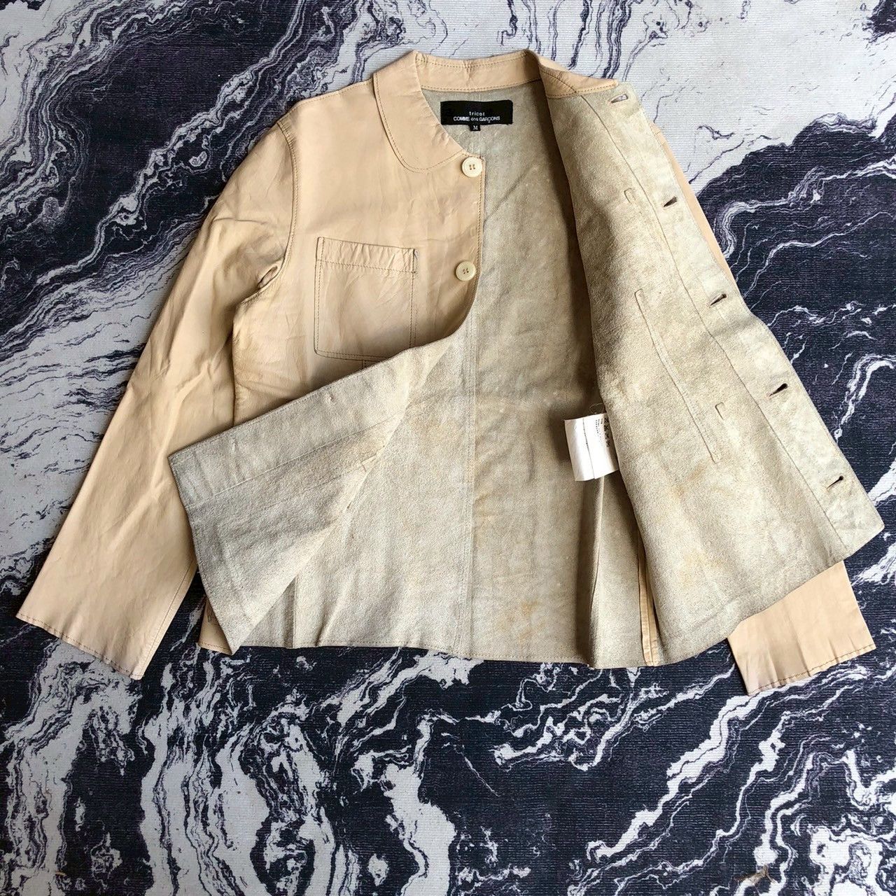 Comme des Garcons Comme des Garcons Tricot Vintage Leather Jacket Size M / US 6-8 / IT 42-44 - 3 Thumbnail
