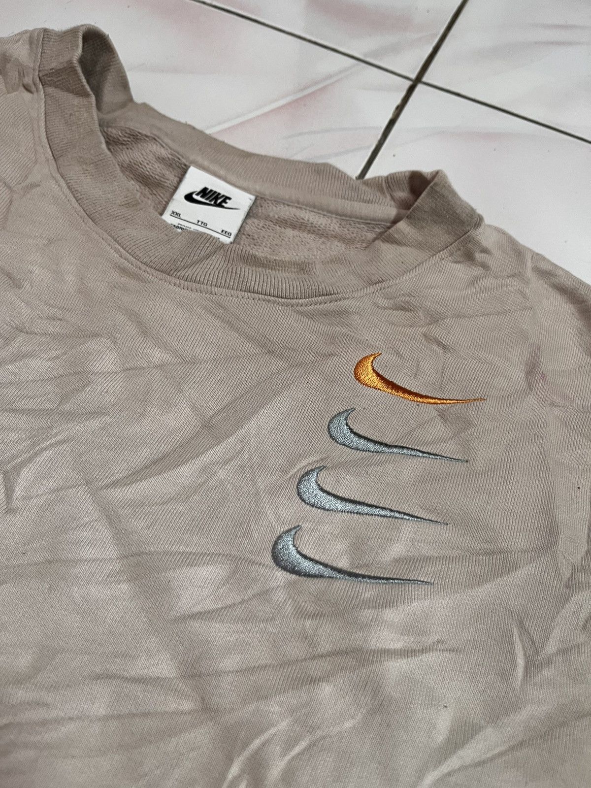 Nike Nike French Terry Swoosh Crewneck Embroidered Size US XXL / EU 58 / 5 - 1 Thumbnail