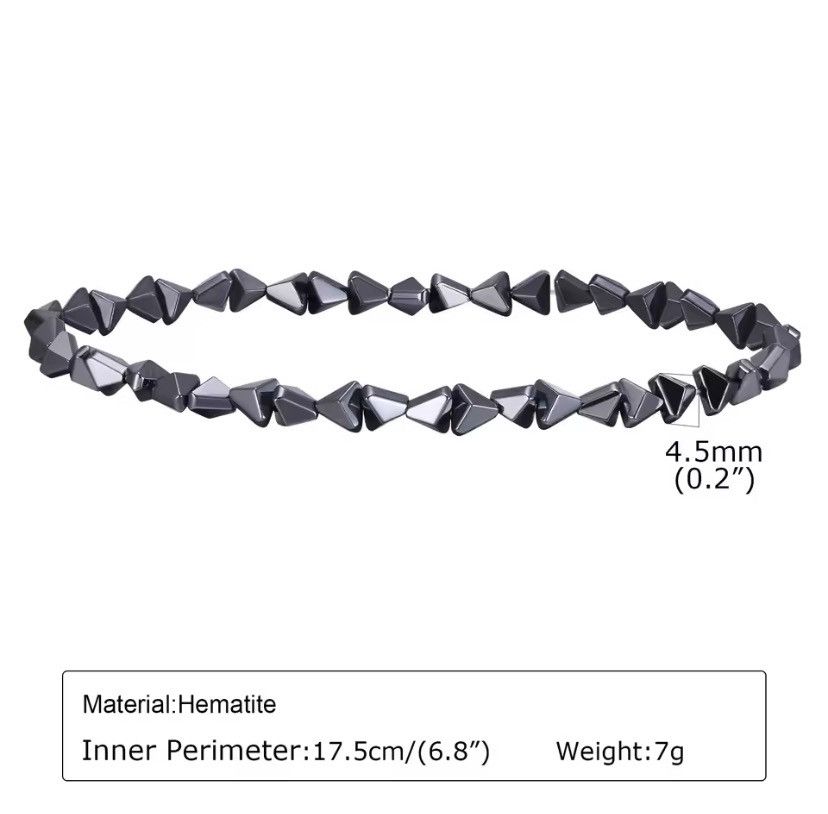 Handmade Stylish Black Triangle Beads Bracelet Size ONE SIZE - 2 Thumbnail