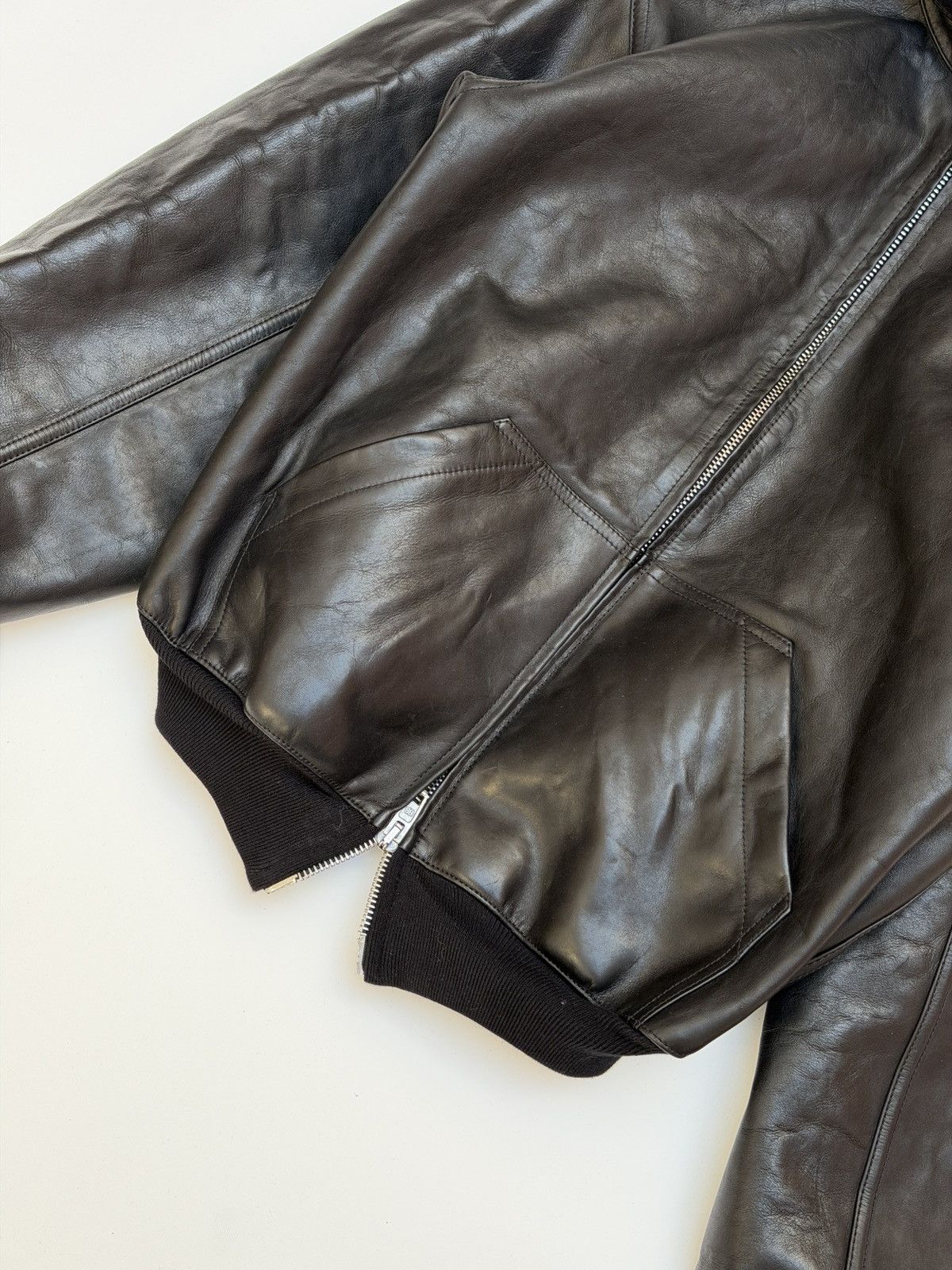 Balenciaga Balenciaga Zip Up Bonded Leather Bombers Size US S / EU 44-46 / 1 - 4 Thumbnail