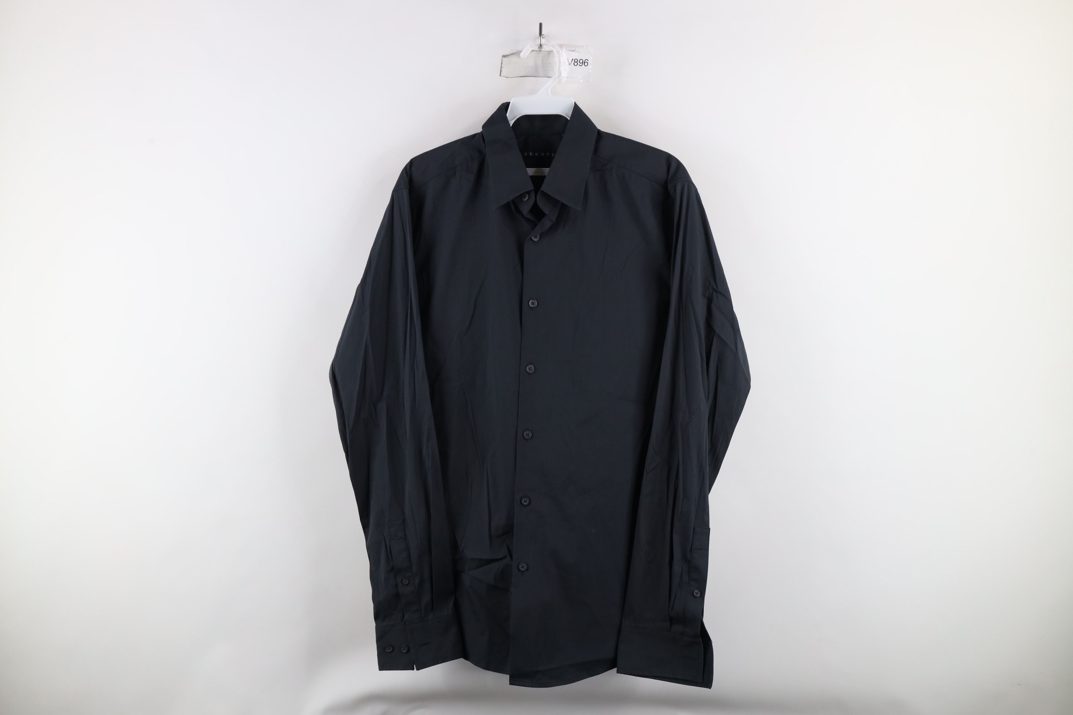 Theory × Vintage Theory Sylvain Wealth Long Sleeve Collared Button Shirt Gray Size US S / EU 44-46 / 1 - 1 Thumbnail
