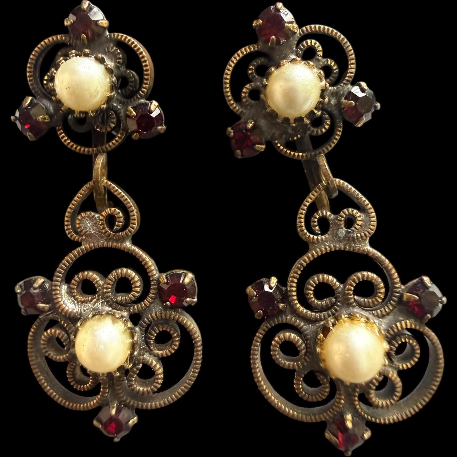 Homespun Knitwear Vintage Hobé Austro-Hungarian Rhinestone Necklace Earrings Size ONE SIZE - 4 Thumbnail