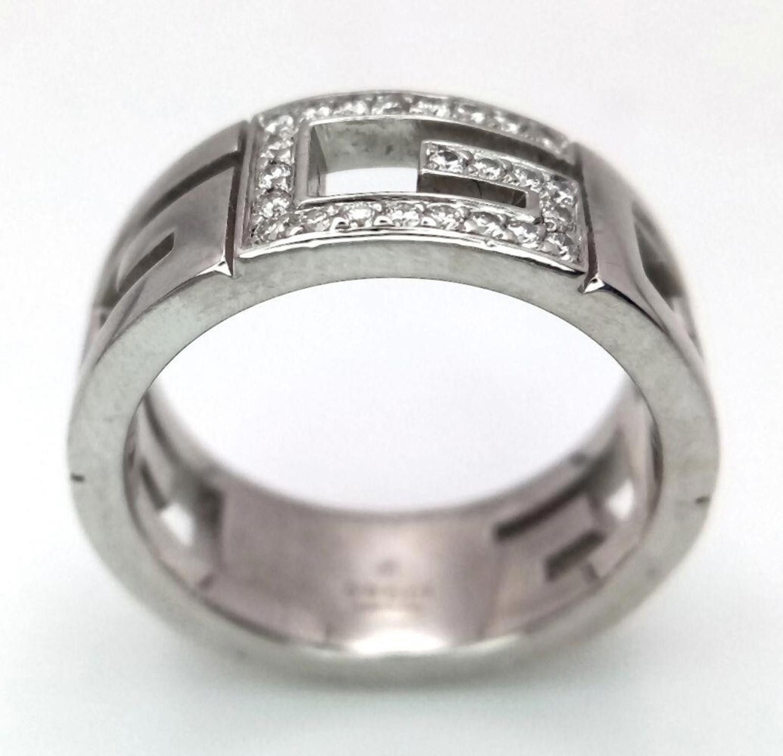Gucci Gucci 18ct White Gold G Logo Diamond Band Ring Size M Size ONE SIZE - 4 Thumbnail