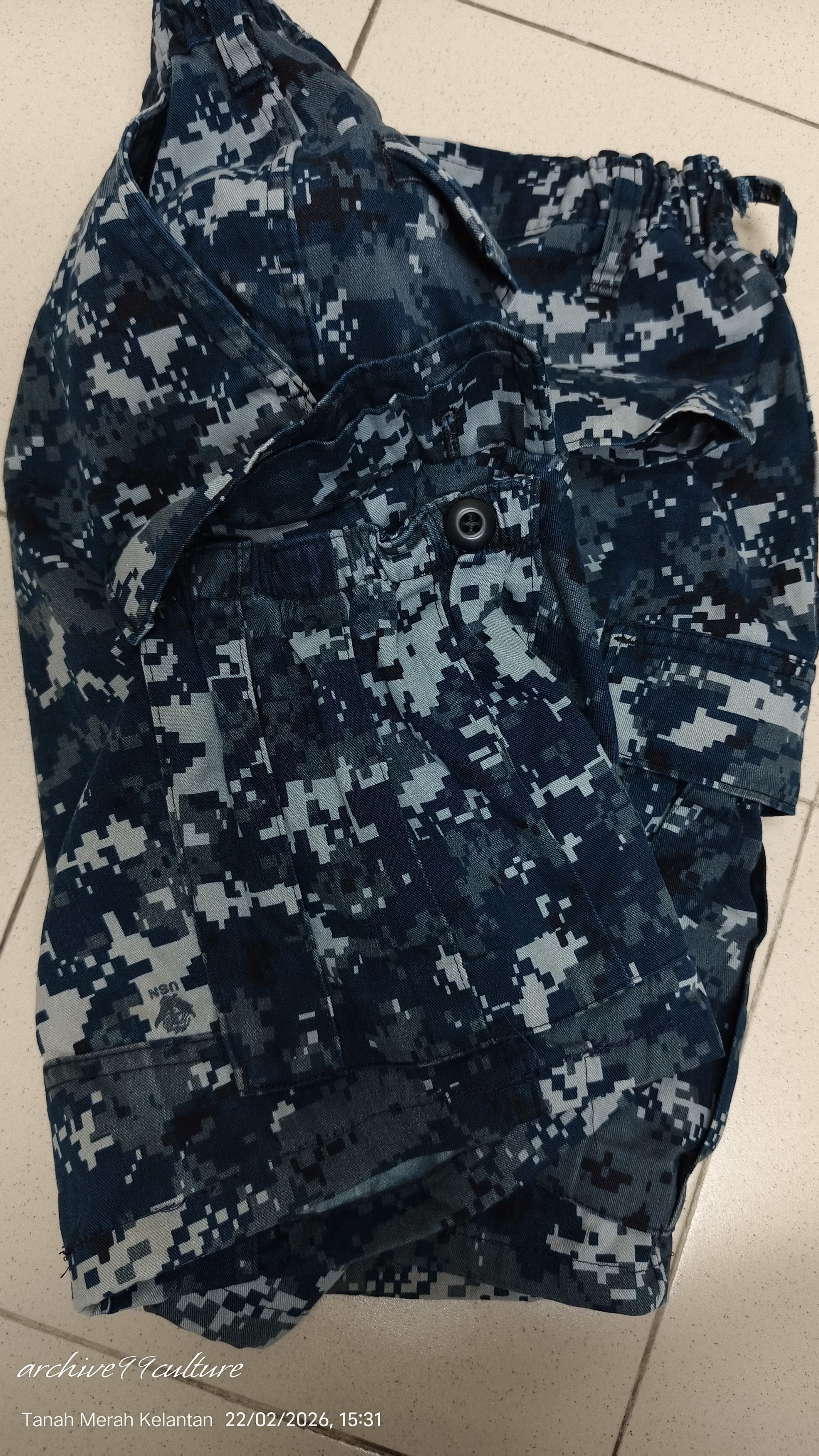 Other US Navy NWU Type I "Blueberries" Digital Camo Custom Shorts Size US 28 / EU 44 - 9 Thumbnail