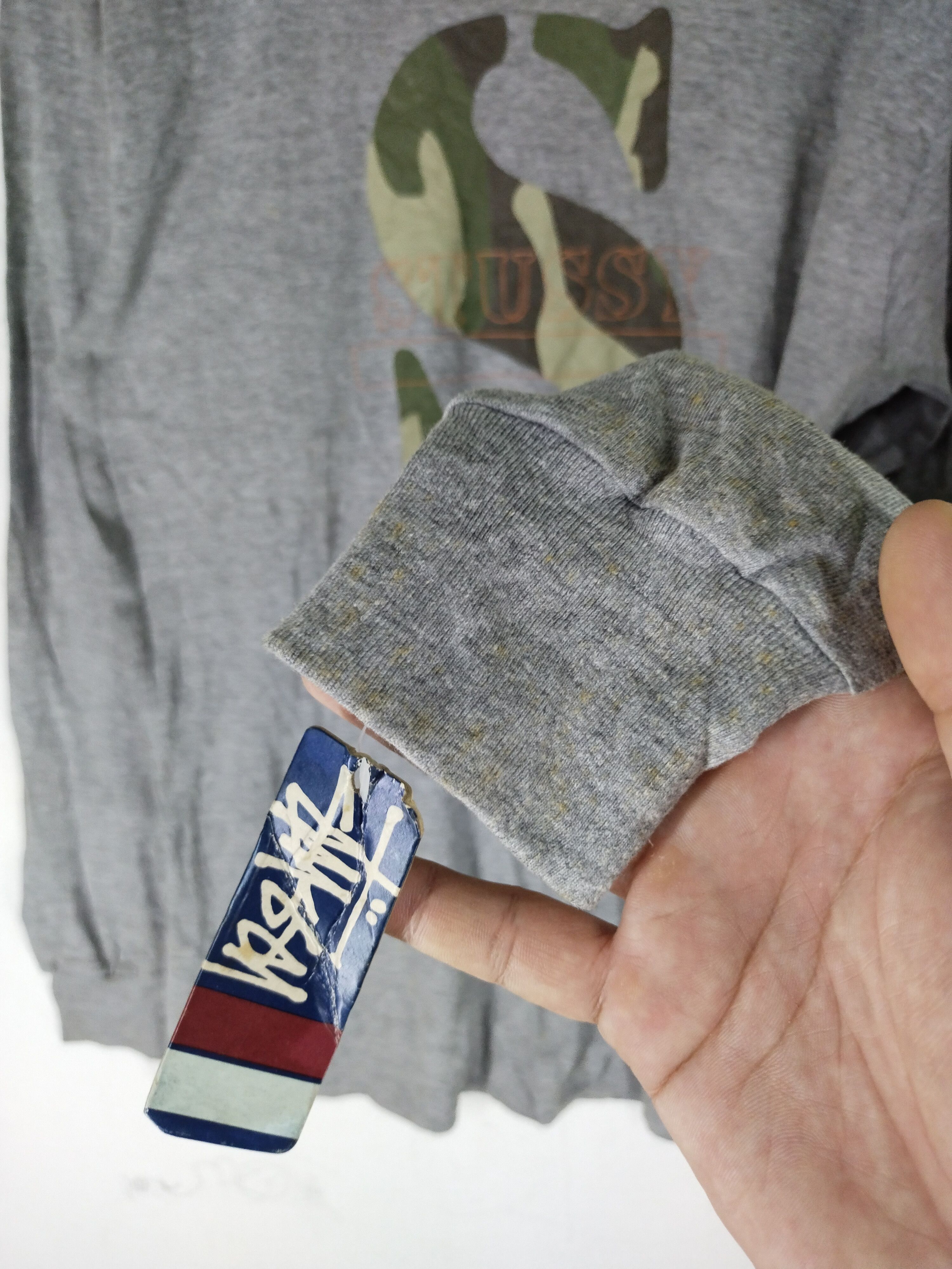 Stussy × Vintage 90's Vintage Stussy Camo Army Long Sleeve Tee Size US L / EU 52-54 / 3 - 4 Thumbnail