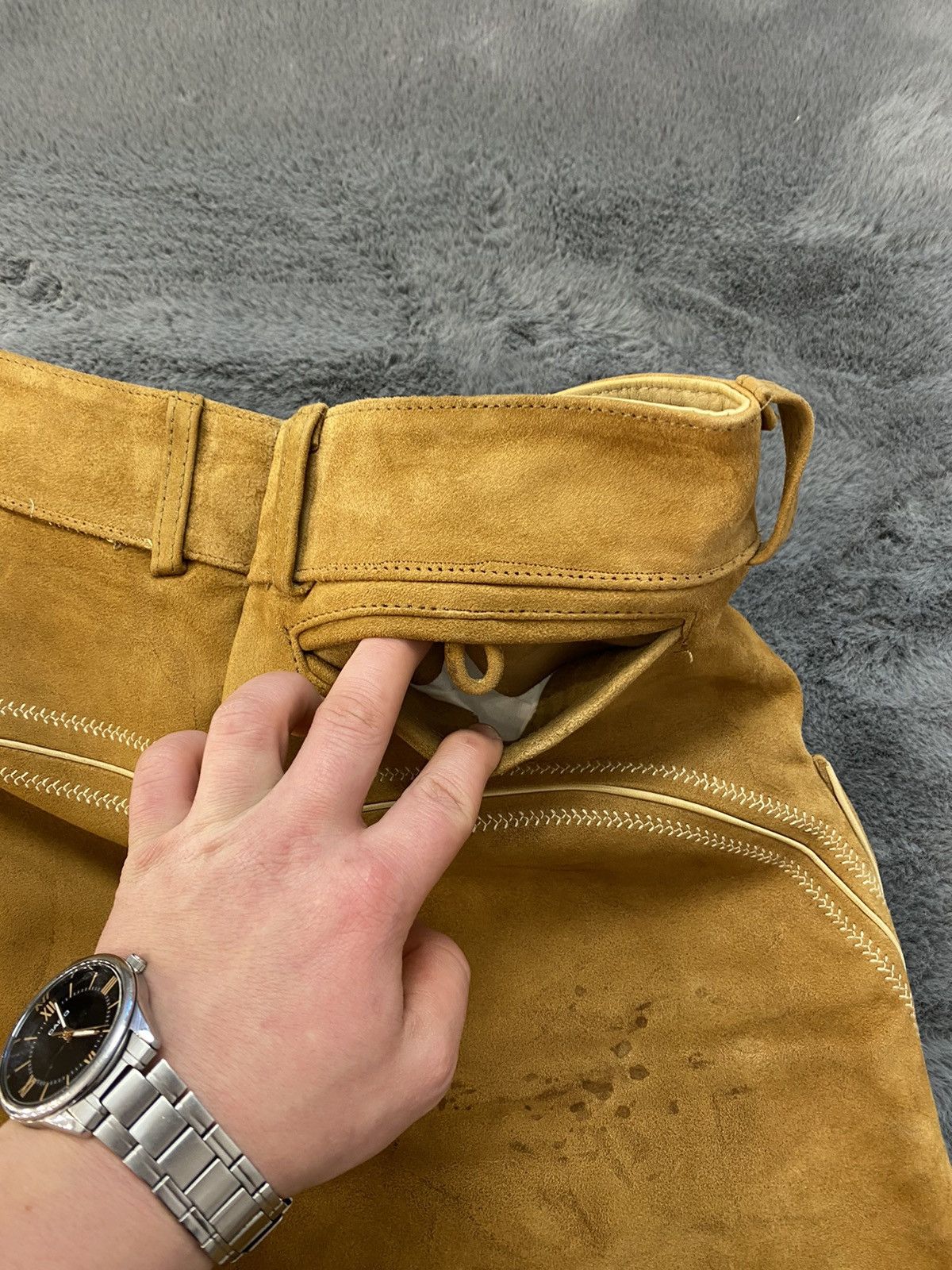 Cowboy Equipment × Japanese Brand × Leather VINTAGE TRADITIONAL LEATHER SHORTS Size US 36 / EU 52 - 19 Thumbnail