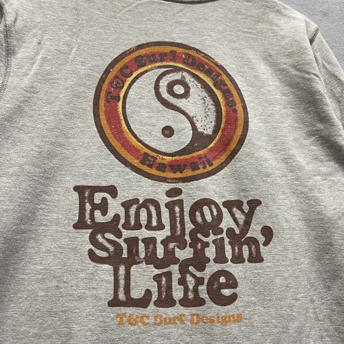 Vintage T&C Surf Designs “Enjoy Surfin’ Life” Sweatshirt – Gray Size US L / EU 52-54 / 3 - 2 Thumbnail