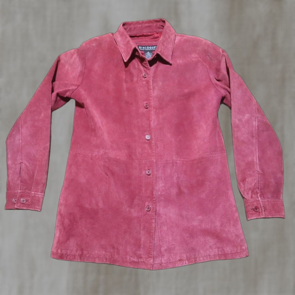 Vintage Dialogue Leather Jacket Women's Size S Red Button Up Small Real Leather jacket Clothing Womens Size S / US 4 / IT 40 - 1 Thumbnail