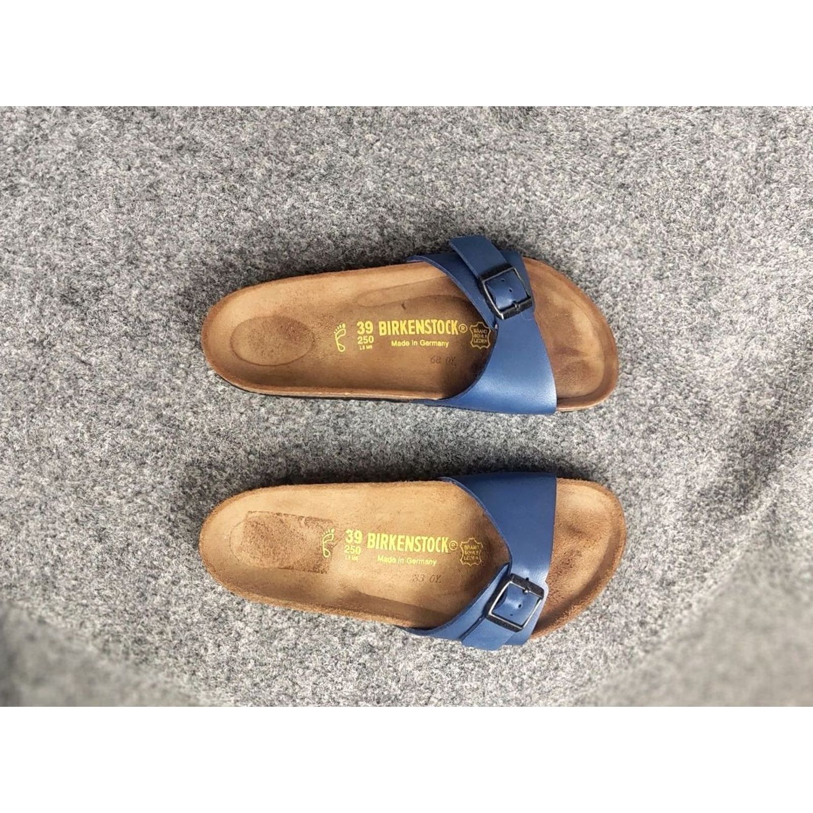 Birkenstock Birkenstock Madrid Leather Synthetics Elemental Blue Orthopedic slippers sandals Size US 9 / IT 39 - 3 Thumbnail