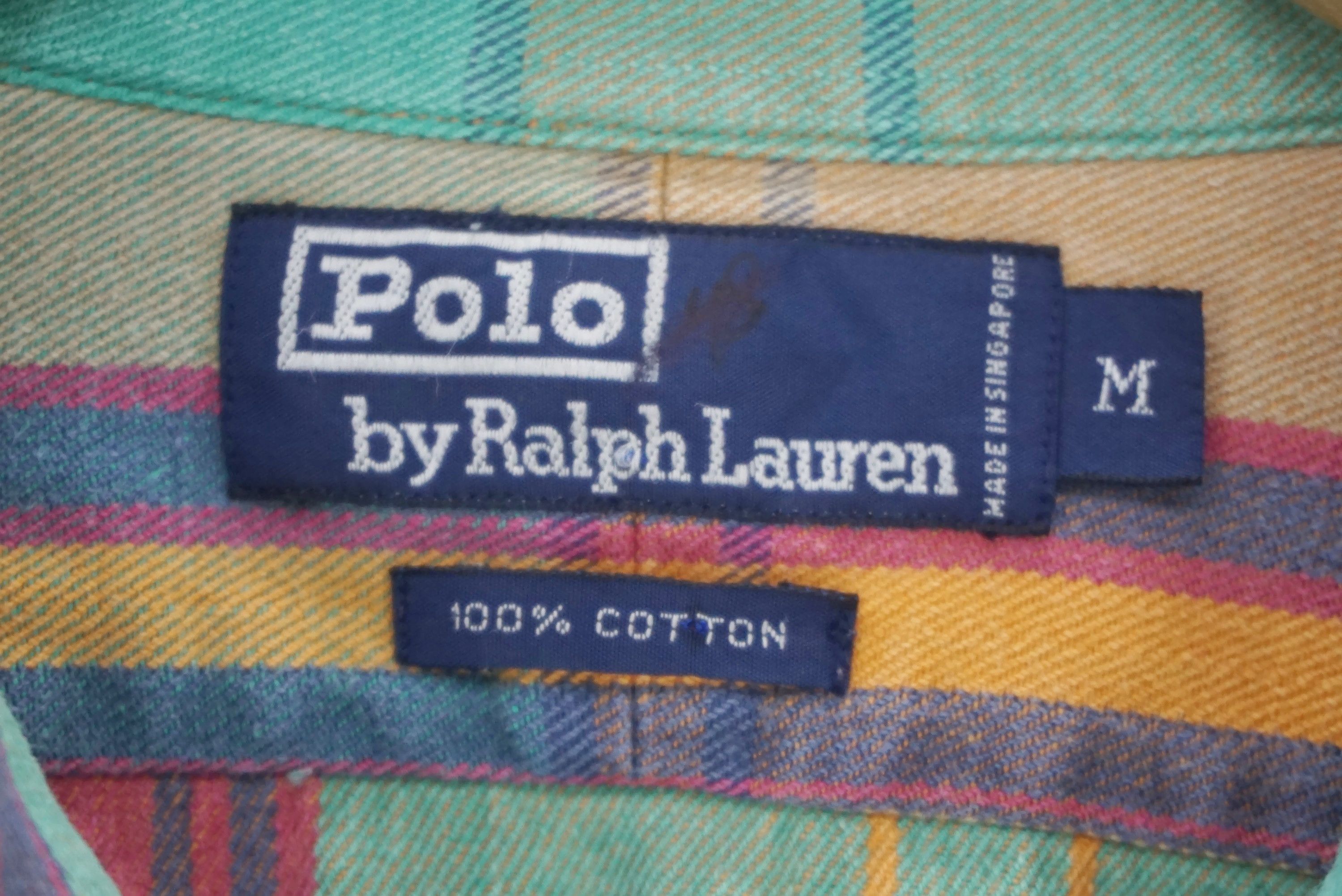Polo Ralph Lauren Vintage Polo Baggy Flannel Size M Made in Singapore Size US M / EU 48-50 / 2 - 4 Thumbnail