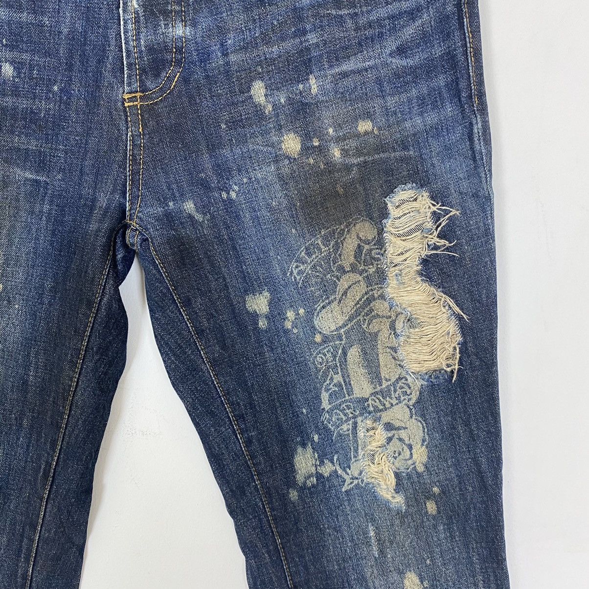 If Six Was Nine FUGA distressed nice design jeans size 44 Size US 30 / EU 46 - 7 Thumbnail