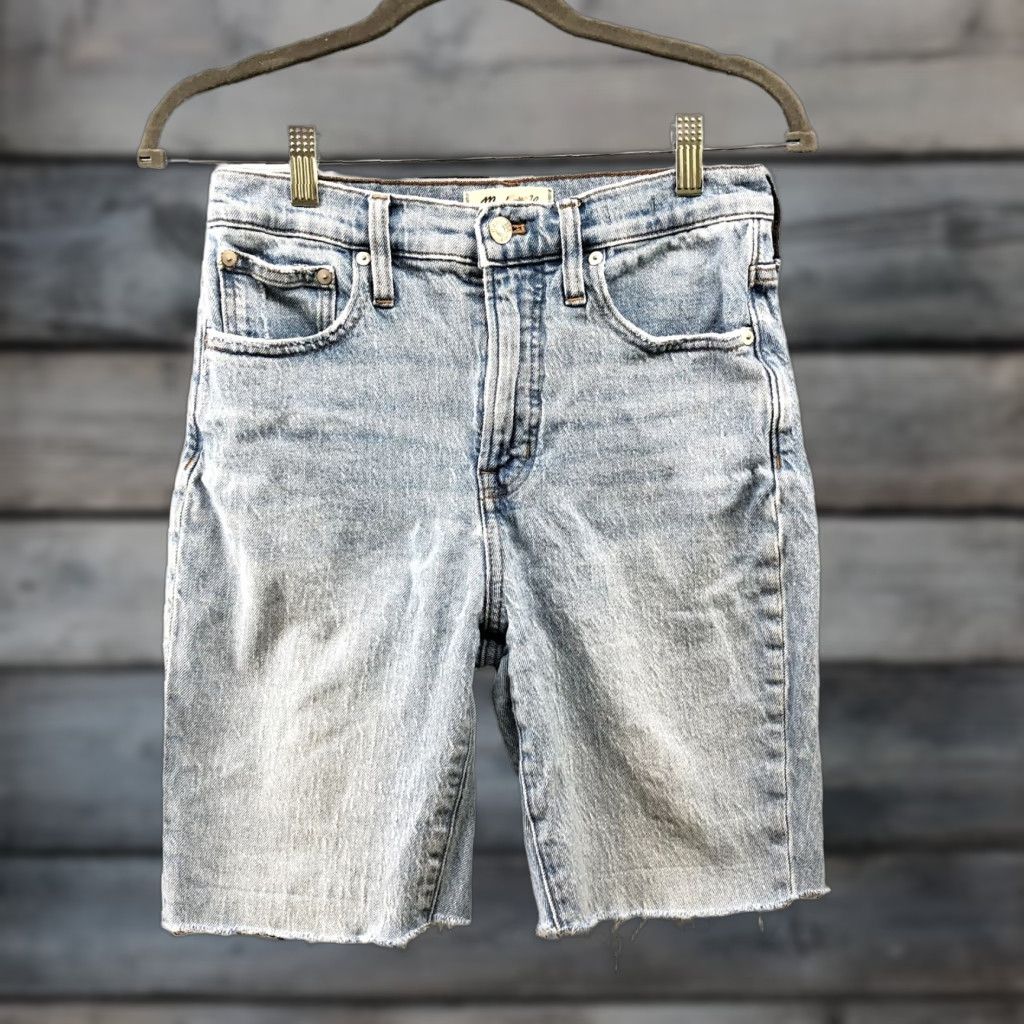 Madewell VINTAGE Madewell Jean Shorts Womens 26 Blue Cut-Off 5-Pocket Design Denim Cotton Blend Mid Rise 8'' Inseam 8" Womens Size 26" / US 2 / IT 38 - 1 Thumbnail