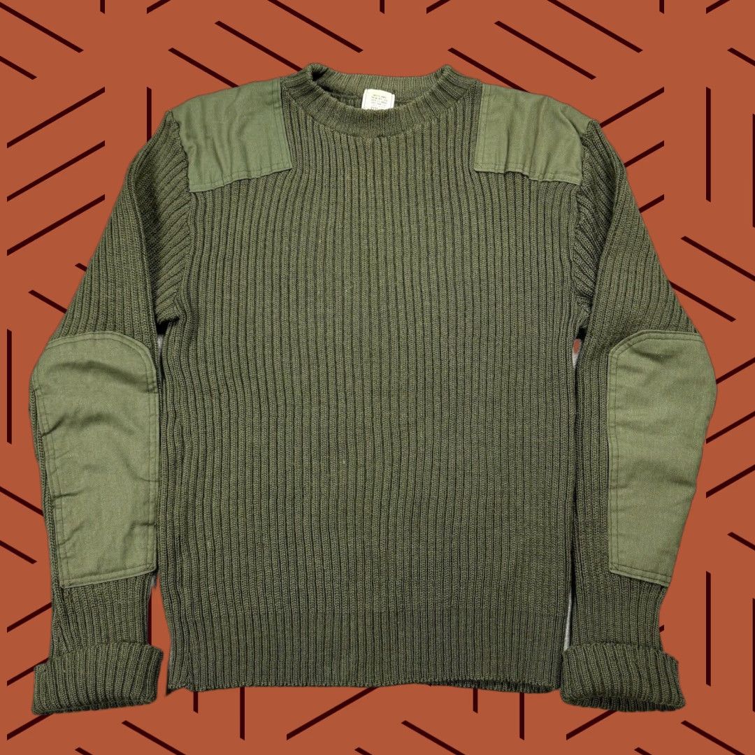 Olive VINTAGE Mitts Nitts Inc. MILITARY US MARINES Olive Green 80s Crew Neck Sweater Pullover Knit L Wool Men Size L Green 80s Marines Mens Sweater Size US L / EU 52-54 / 3 - 1 Thumbnail