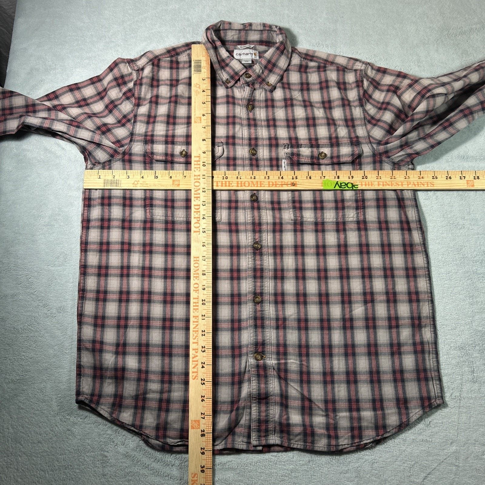 Carhartt Carhartt Flannel Button Up Long Sleeve Shirt Large Plaid Size US L / EU 52-54 / 3 - 8 Thumbnail