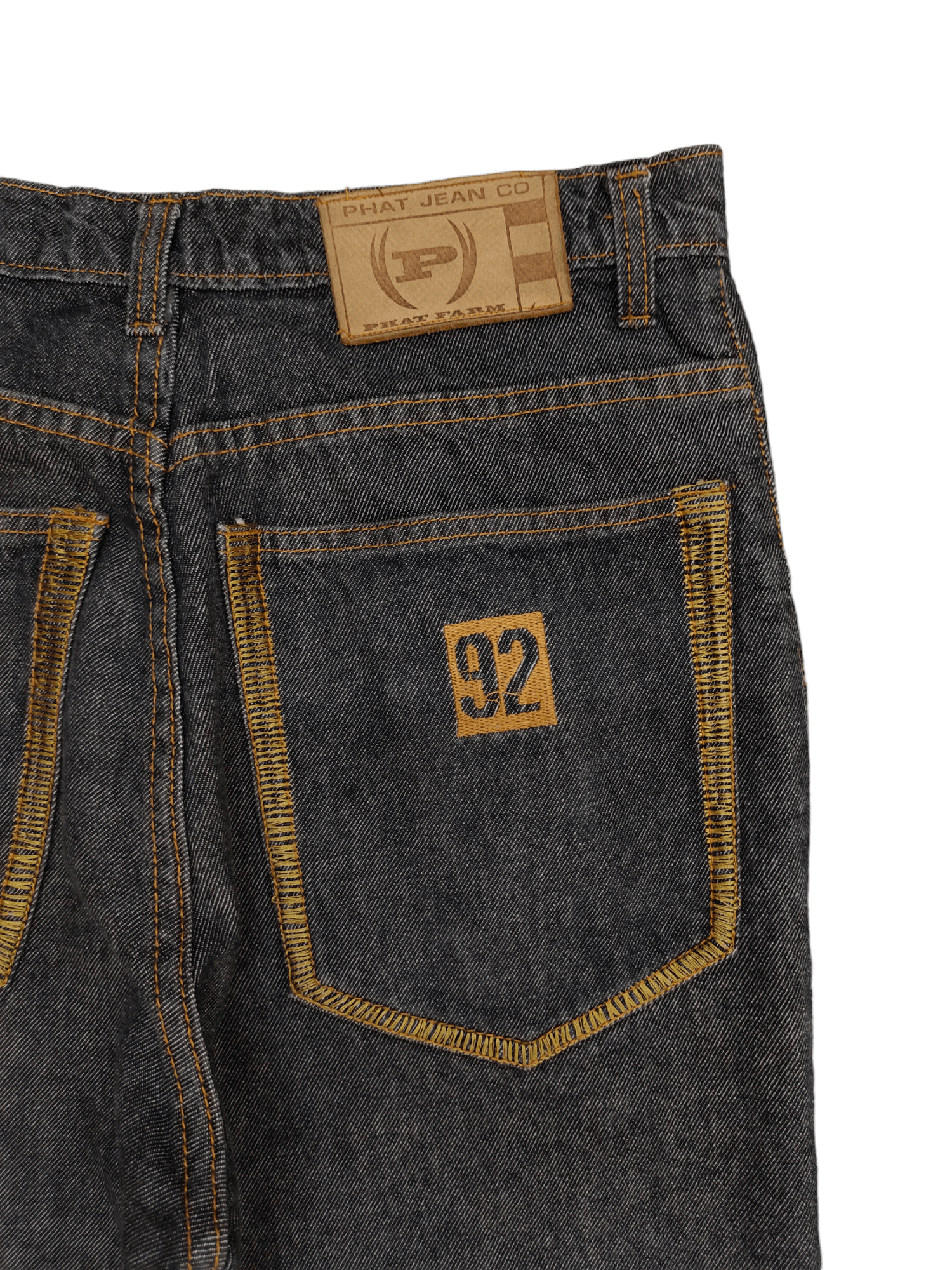 Phat Farm Baggy Jeans Phat Farm Embroidered Spell Out Denim Wide Leg Size US 30 / EU 46 - 12 Thumbnail