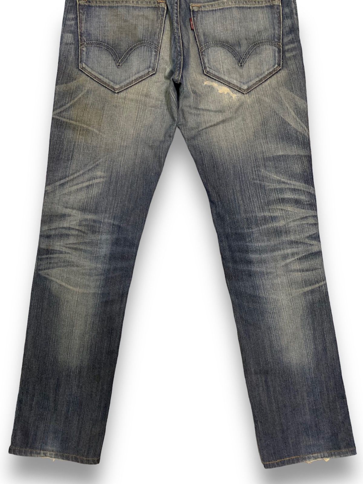 Levi's Vintage Clothing Vintage Y2K Levis 513 Honeycomb Slim Fit Distressed Jeans Size US 30 / EU 46 - 16 Thumbnail