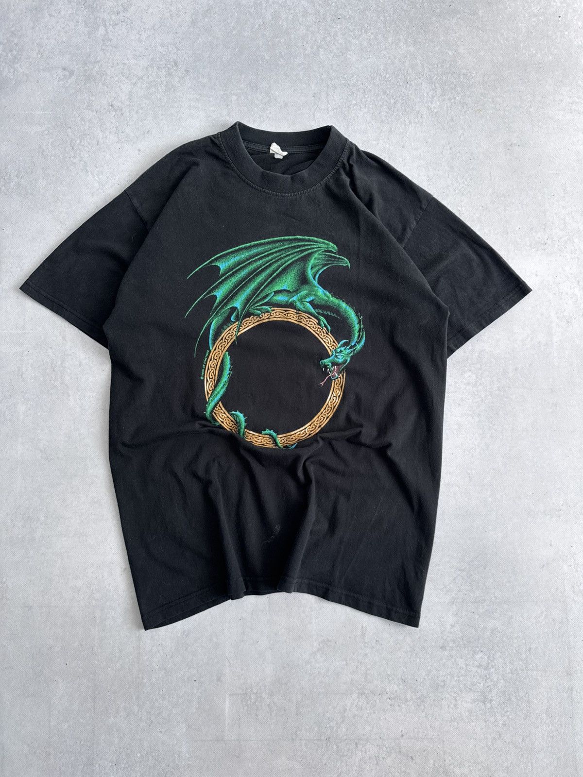 Other Vintage Late 90s Early 00s Hewlin UK Dragon Archive Tee Size US L / EU 52-54 / 3 - 1 Thumbnail