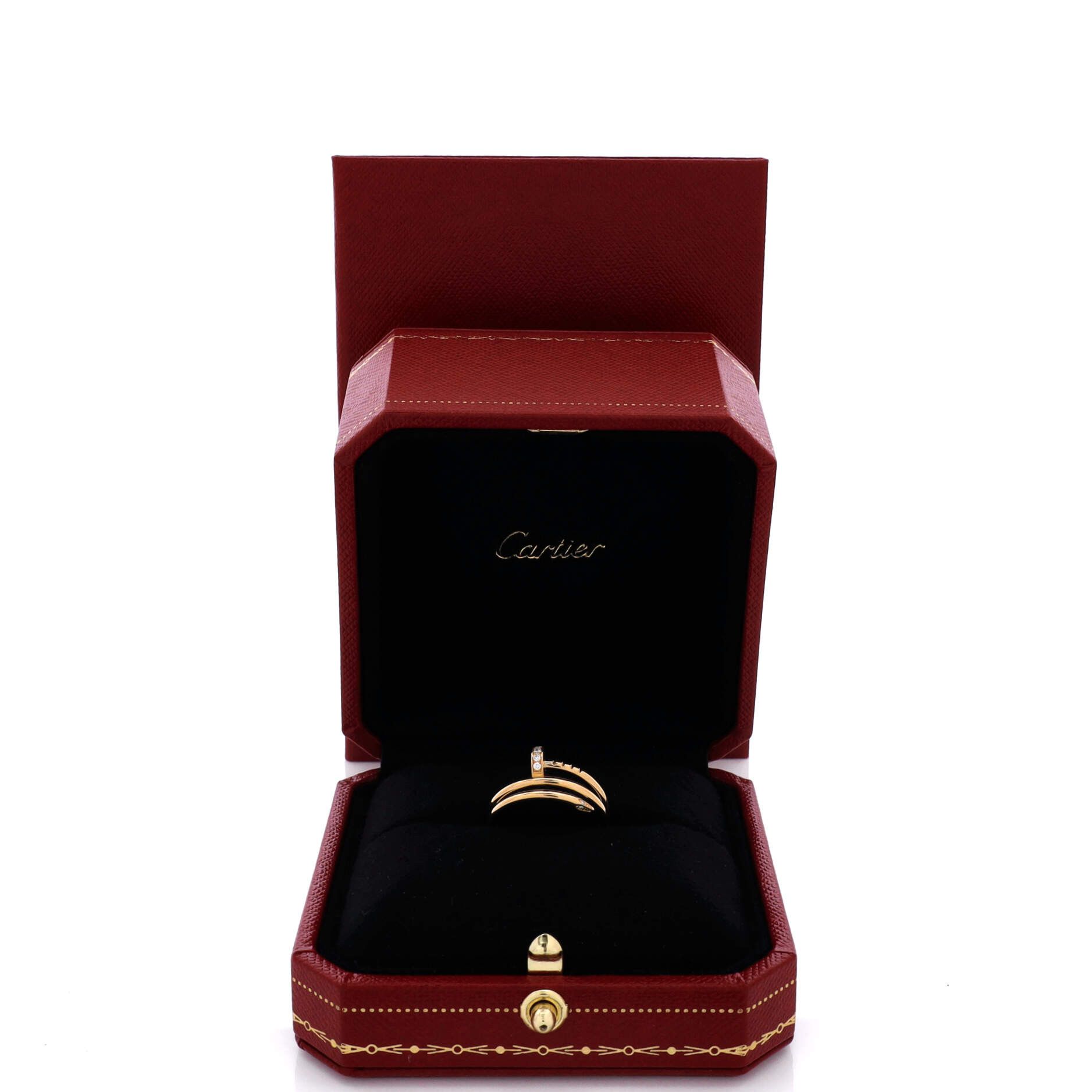 Cartier Juste un Clou Double Ring 18K Yellow Gold and Diamonds Small Size ONE SIZE - 1 Thumbnail