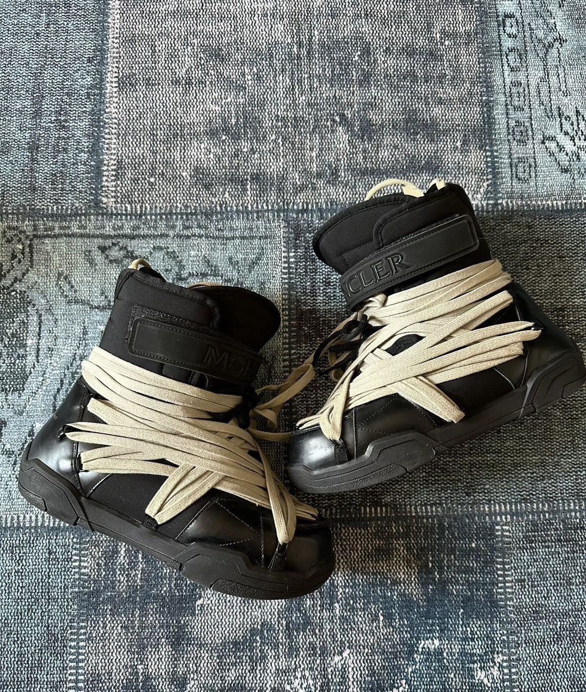 Rick Owens Rick Owens x Moncler collaboration crazy lace snow boots. Size US 8 / EU 41 - 1 Thumbnail