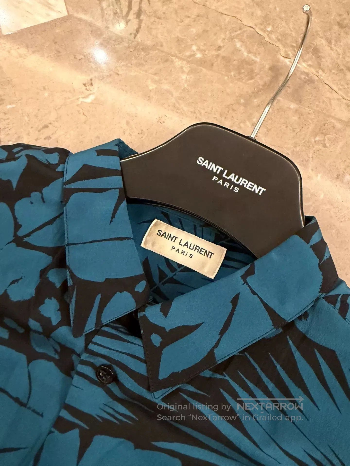 Saint Laurent Paris Saint Laurent Short Sleeve Silk Shirt. Size US M / EU 48-50 / 2 - 4 Thumbnail