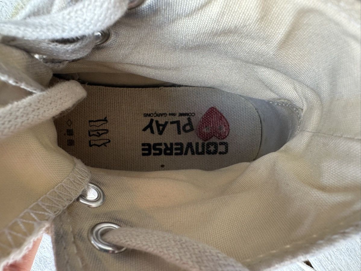 Comme des Garcons PLAY × Converse 🚨RARE BEIGE CDG CONVERSE RED HEART VINTAGE DISTRESS TRUE Size US 7.5 / IT 37.5 - 14 Thumbnail