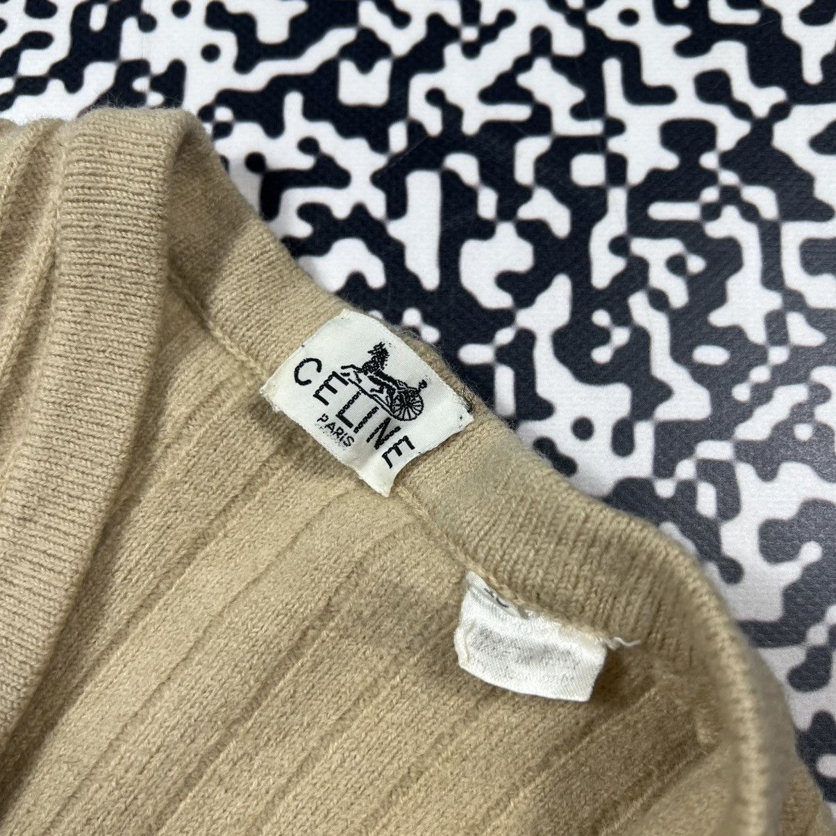 Celine Vintage 90s CELINE Paris Wool Cardigan Luxury Retro Style Size XS / US 0-2 / IT 36-38 - 14 Thumbnail