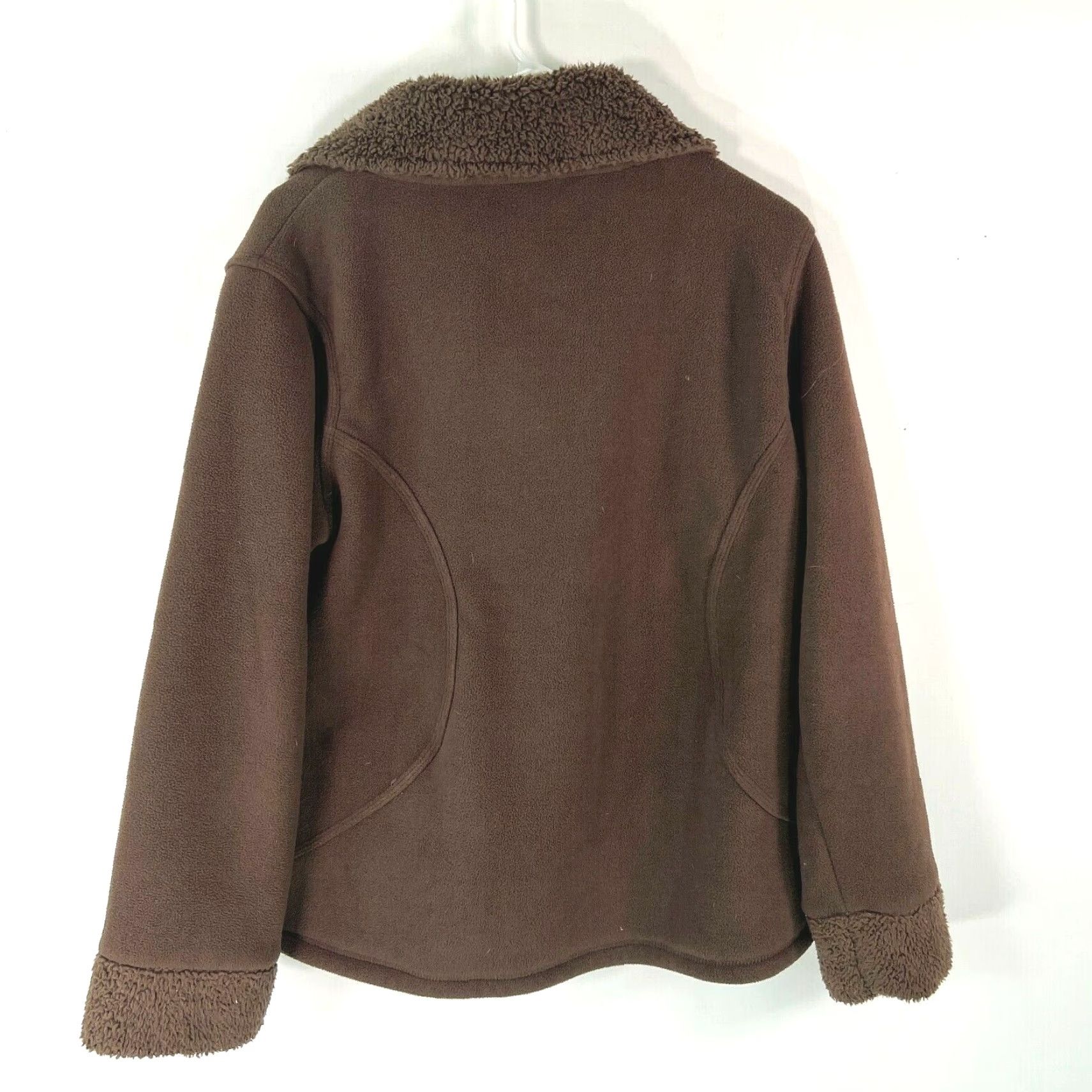 Vintage North Crest Classic Womens Jacket Brown L 14-16 Long Sleeves Fleece Zip Pocket 100% Polyester Casual Everyday Size L / US 10 / IT 46 - 2 Thumbnail