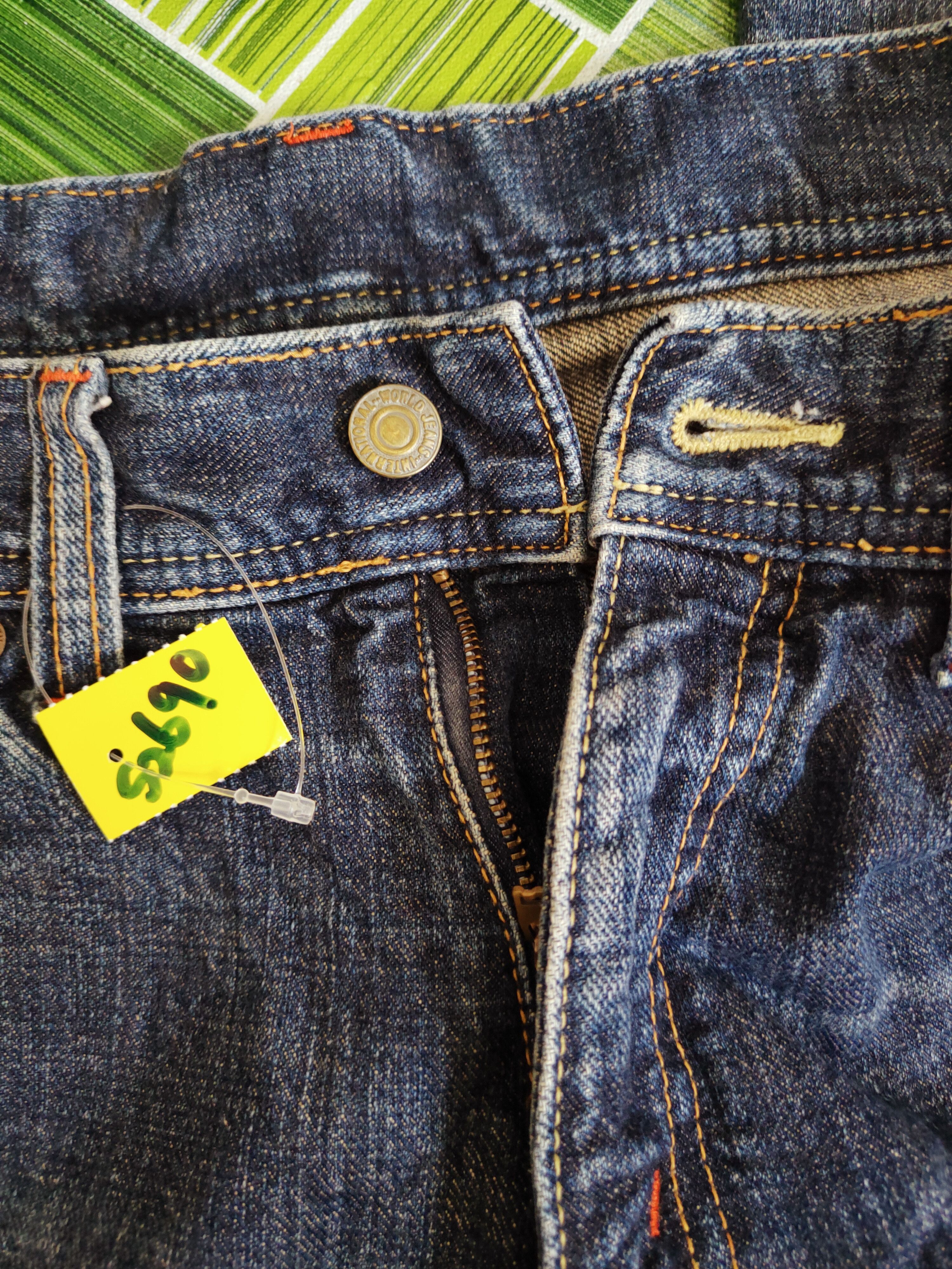 Japanese Brand GLHeart Dark Blue Distressed Ripped Jeans #S2690 Size 33" - 16 Thumbnail