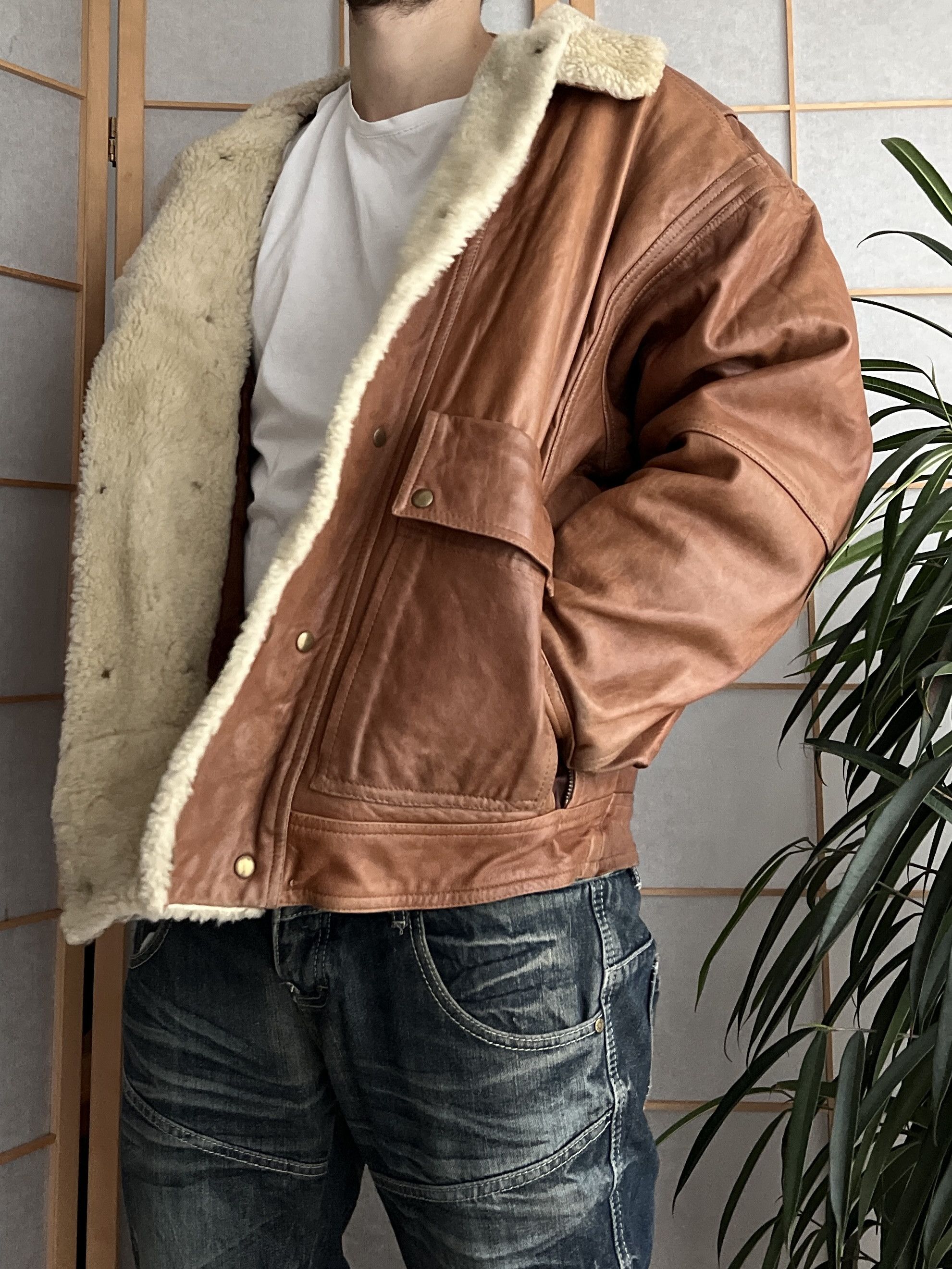 Le Grande Bleu (L.G.B.) Rick Owens Type VTG 00s Yohji Yamamoto Style Leather Jacket Size US XL / EU 56 / 4 - 4 Thumbnail