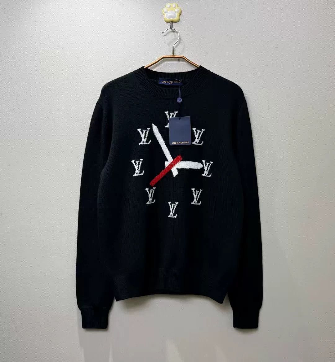 Louis Vuitton Louis Vuitton LV Black Clock Sweater Size US M / EU 48-50 / 2 - 1 Thumbnail