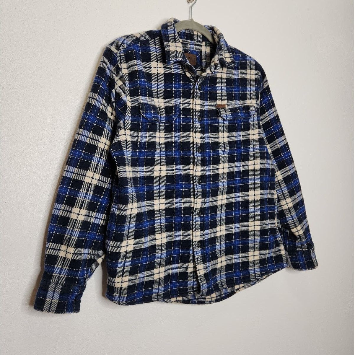 Orvis Vintage Orvis Y2K Flannel Thick Blue Medium Pockets Workwear Size US M / EU 48-50 / 2 - 2 Thumbnail