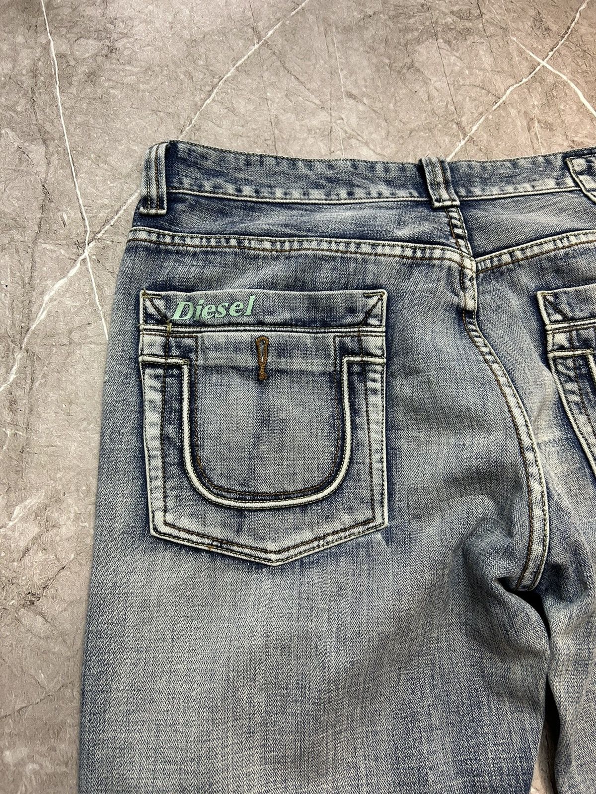 Diesel × Diesel Black Gold Rare Vintage 90s Diesel Industrtry Faded Blue Jeans Size US 36 / EU 52 - 8 Thumbnail