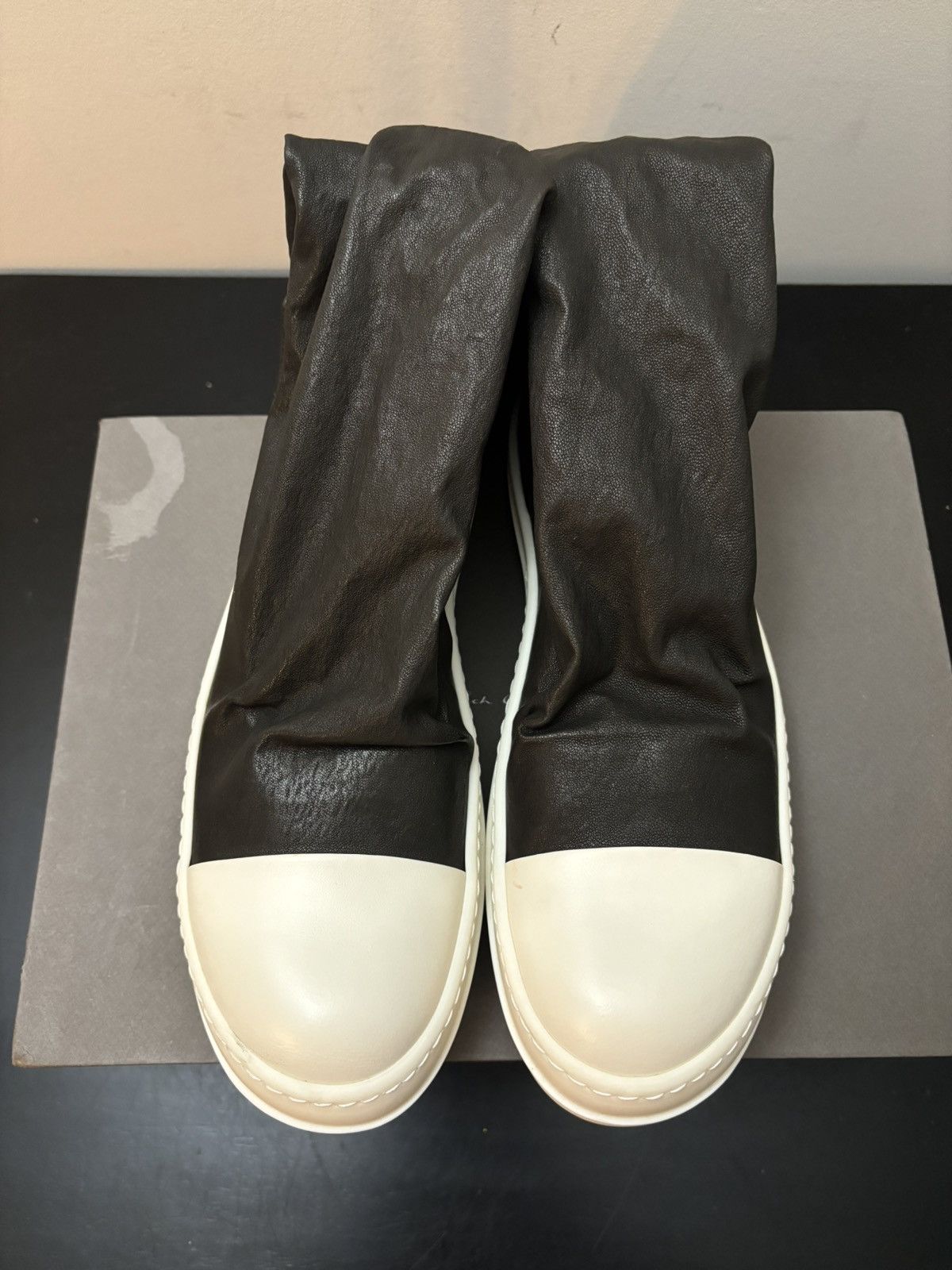 Rick Owens Rick Owens Ankle Sock Sneaks Black Milk Size US 8 / EU 41 - 2 Thumbnail