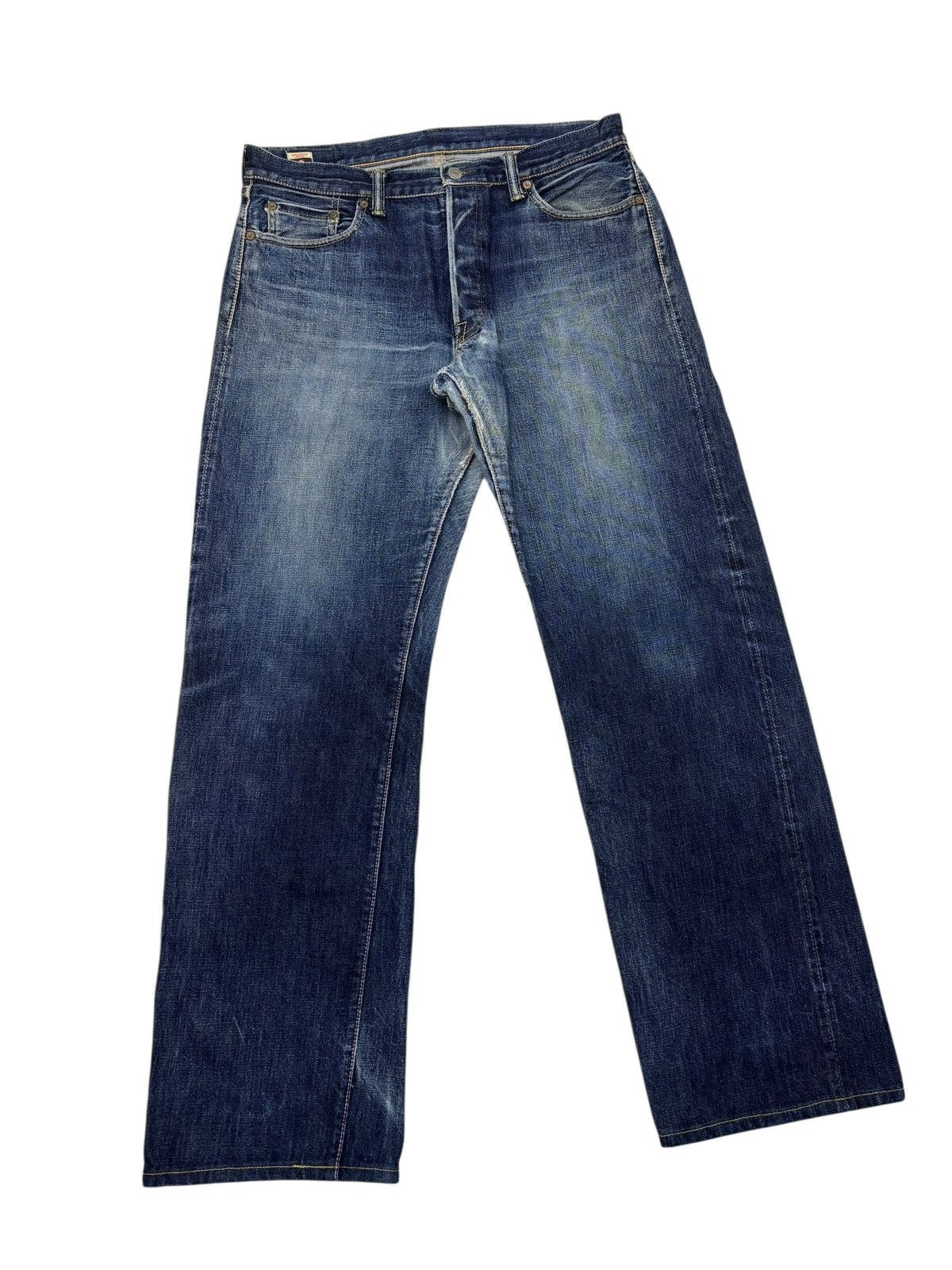 Momotaro Jeans Momotaro Selvedge Distressed Blue Denim Jeans Size US 34 / EU 50 - 4 Thumbnail