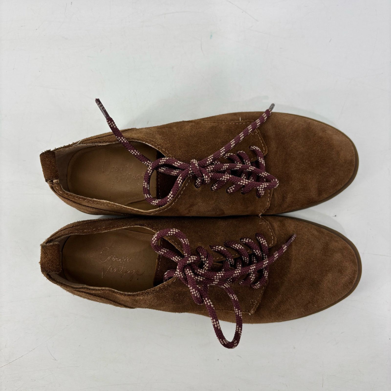 Other Crown Vintage Womens Sz 6 Lowell Oxford Suede Lace Up Size US 6 / IT 36 - 5 Thumbnail