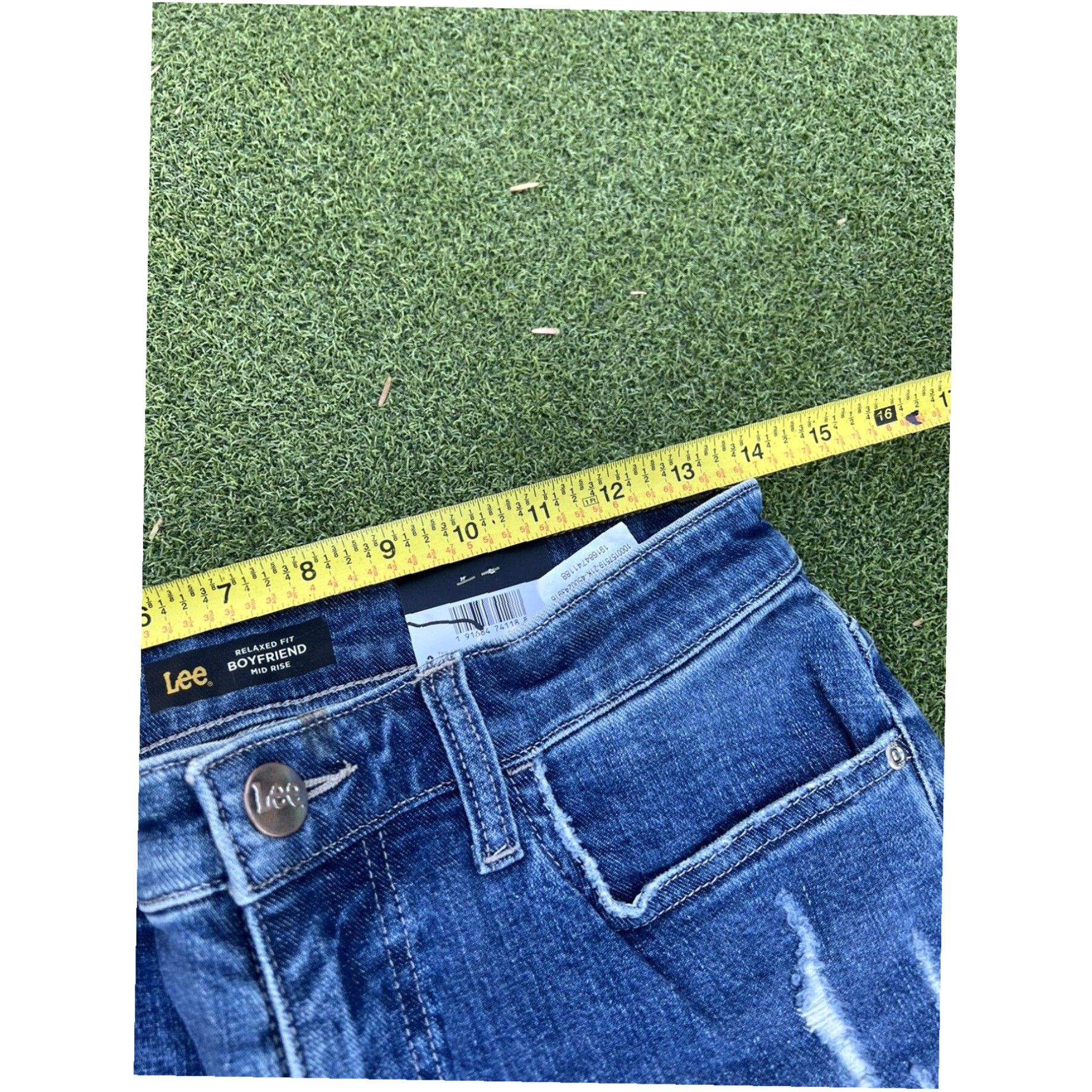 Lee Lee Women Relaxed Fit Mid Rise Boyfriend Denim Size 6M Jean Pants NWT 28x30 Size 28" / US 6 / IT 42 - 6 Thumbnail