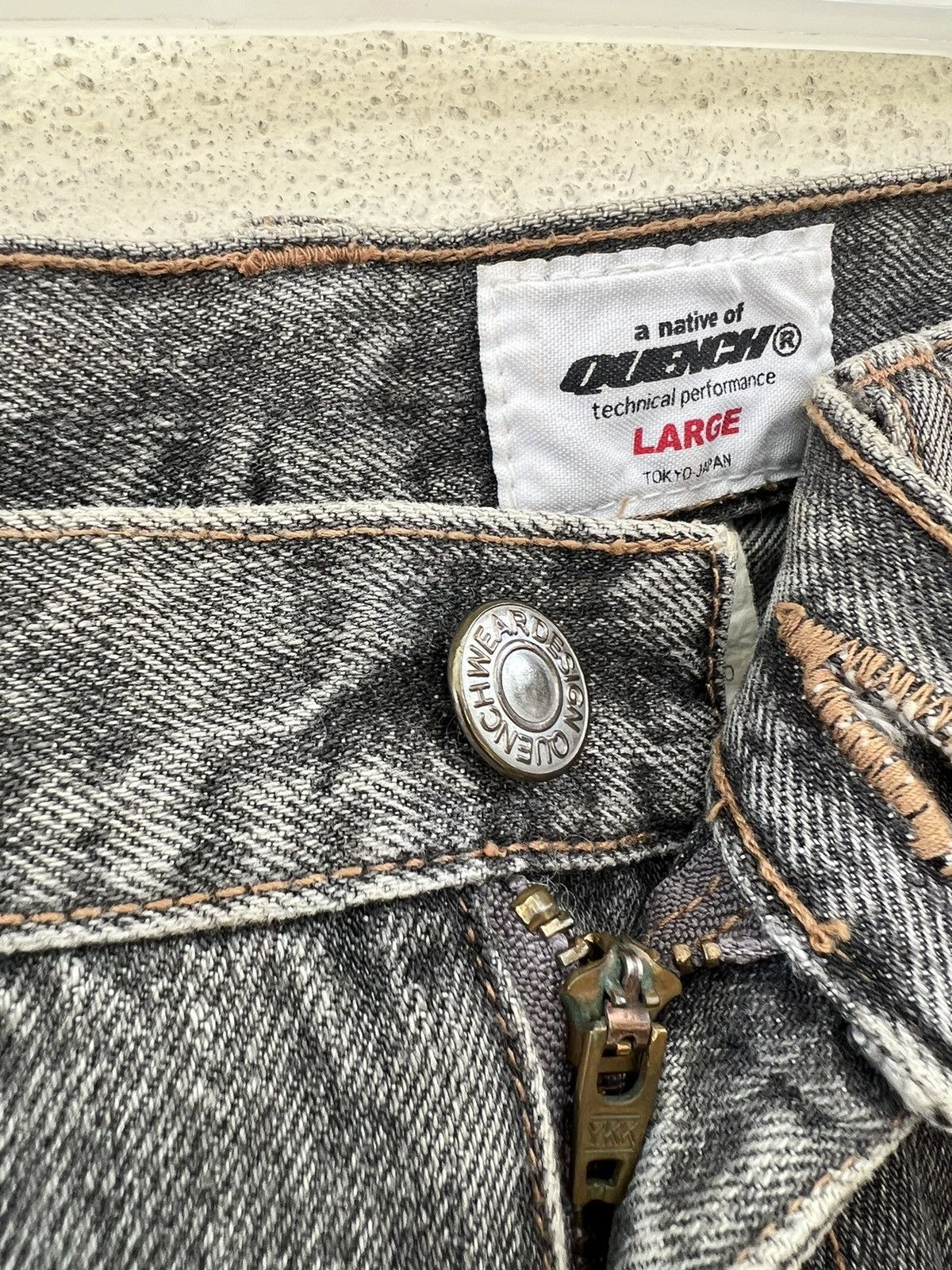 QUENCHLOUD Vintage QUENCH TOKYO Dirty Mud Denim Selvedge Jeans Size US 32 / EU 48 - 7 Thumbnail