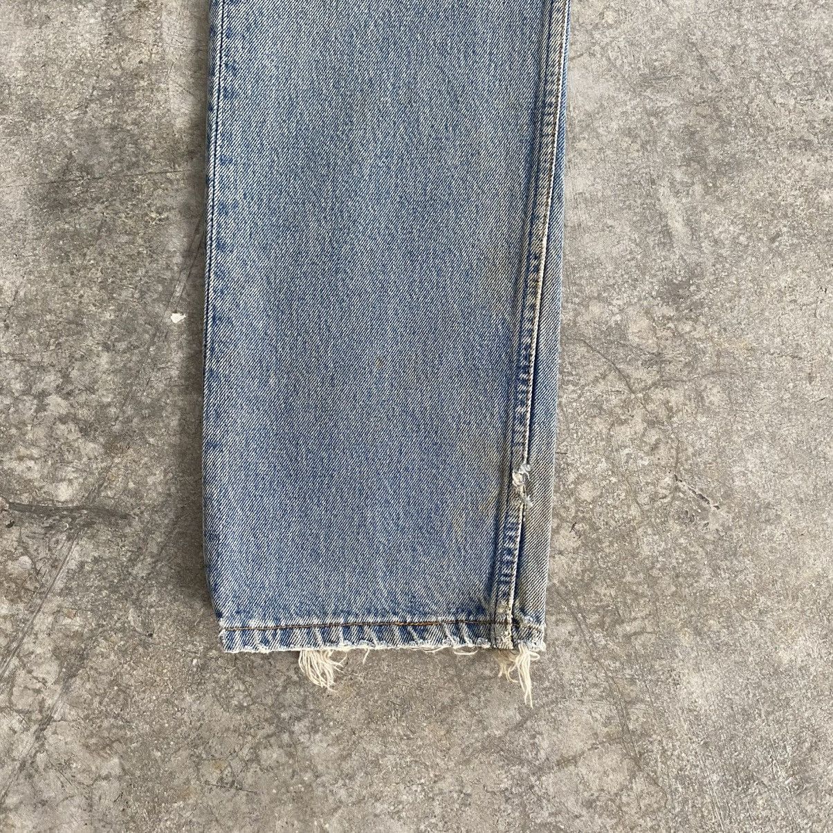 Levi's Vintage 1995 Levis 501 Faded Muddy Blue Denim Jeans Size US 30 / EU 46 - 7 Thumbnail