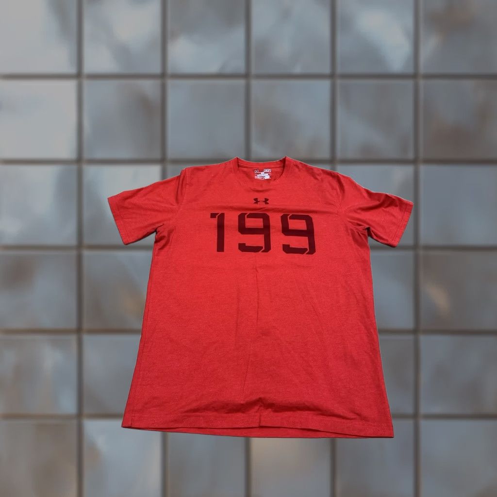 Under Armour Under Armour Shirt Mens Medium Red Tom Brady 199 Draft Short Sleeve Graphic Print Football Sports T-Shirt Size US M / EU 48-50 / 2 - 1 Thumbnail