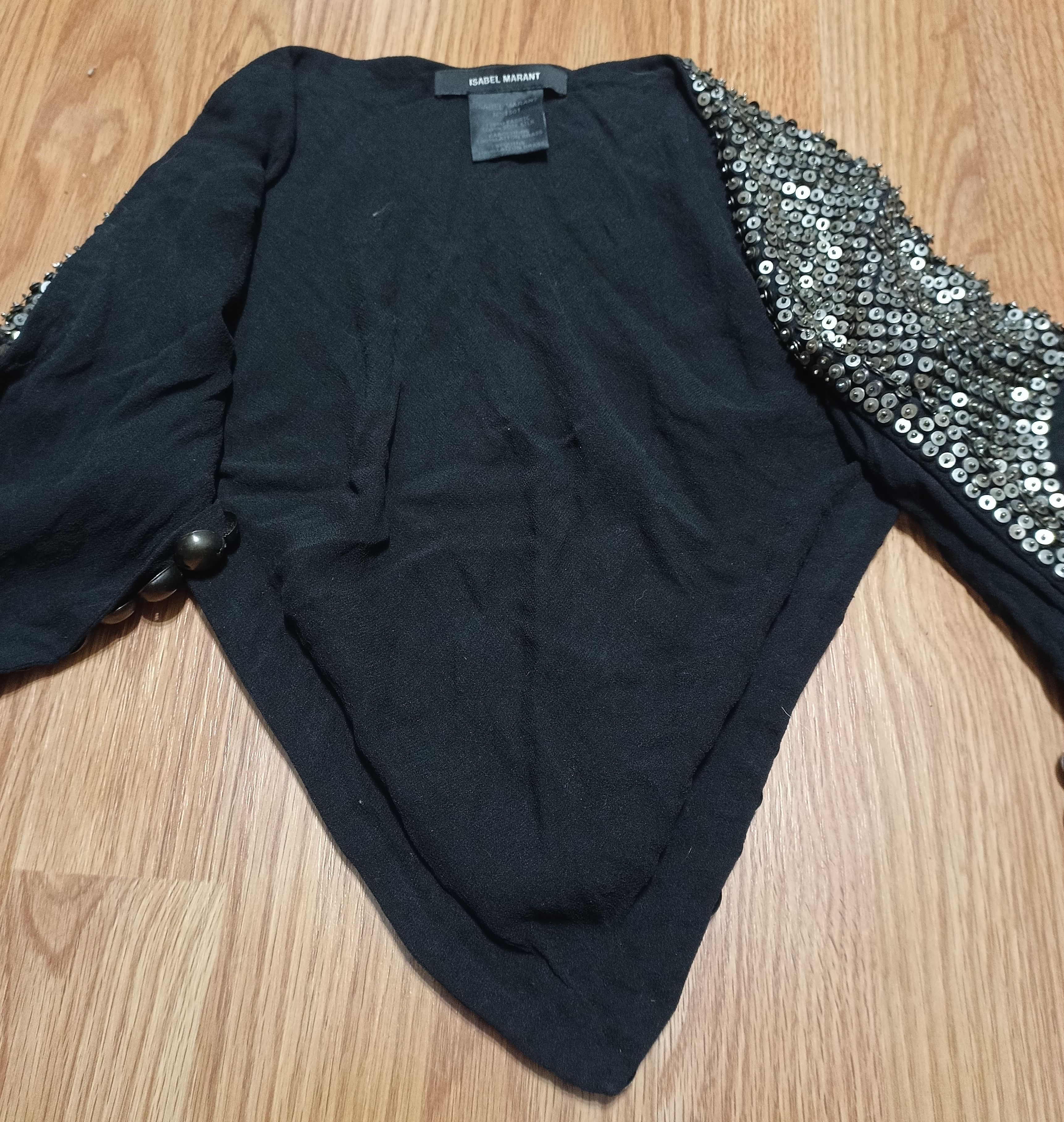 Isabel Marant Isabel Marant Pisa Silk & Brass Metal Studded Scarf Size ONE SIZE - 11 Thumbnail