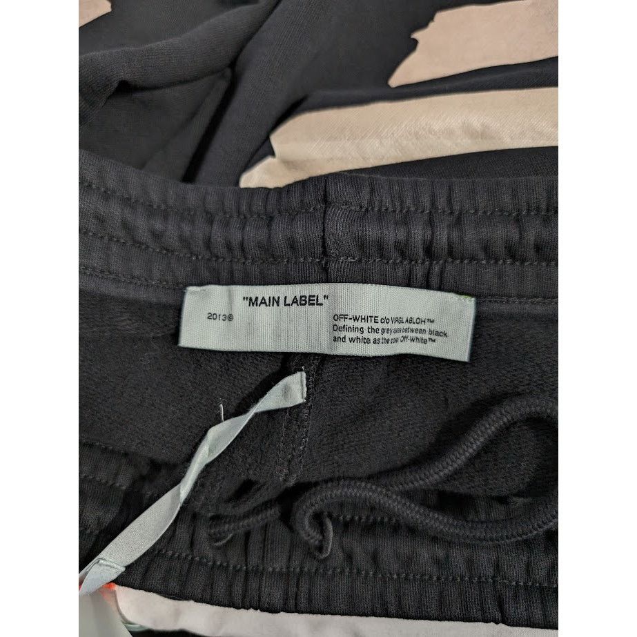 Off-White o1rshd1 Tape Arrows Sweatshorts in Black/Beige Size US 38 / EU 54 - 16 Thumbnail