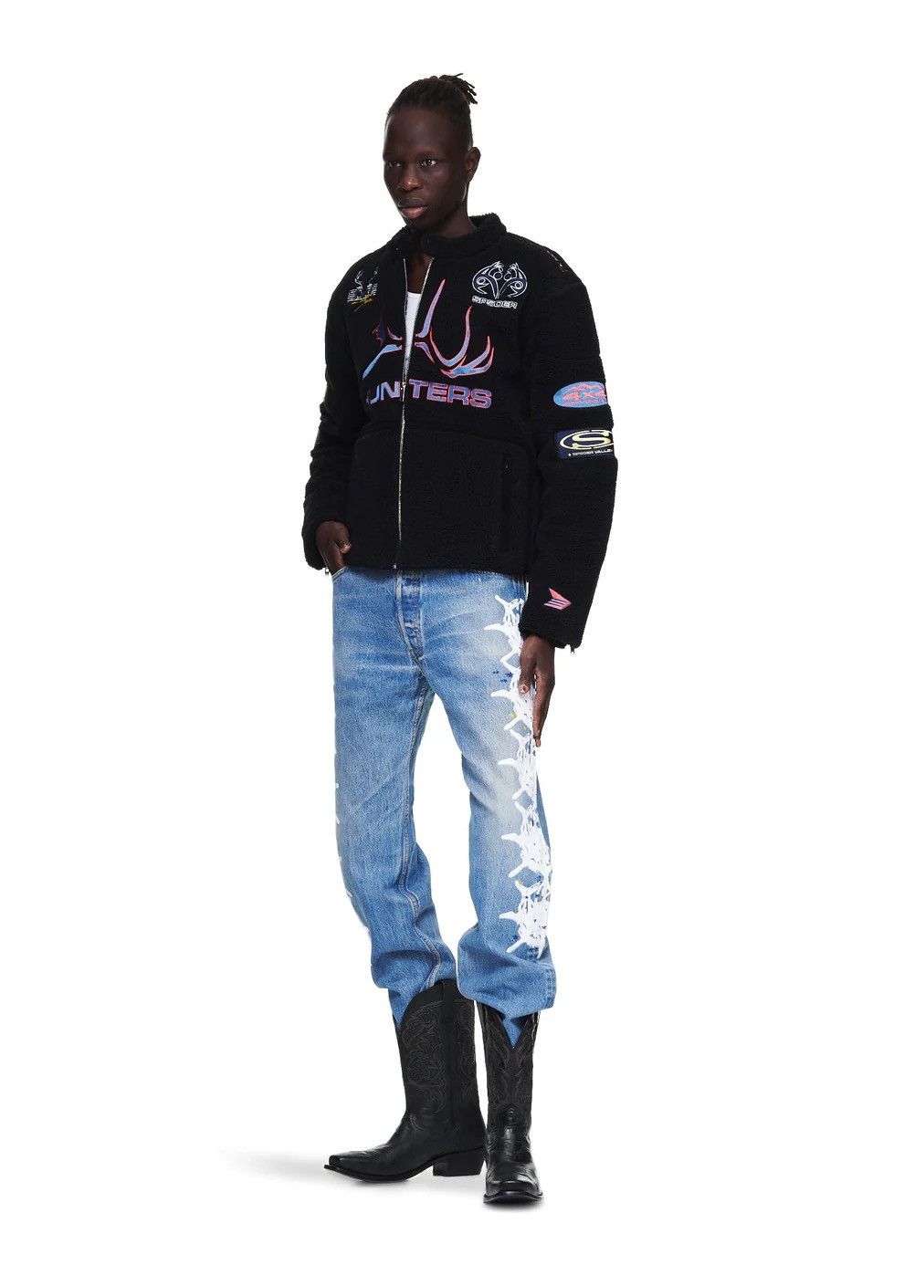 Sp5der Sp5der Black Sherpa Hunter Moto Jacket Size US M / EU 48-50 / 2 - 20 Thumbnail