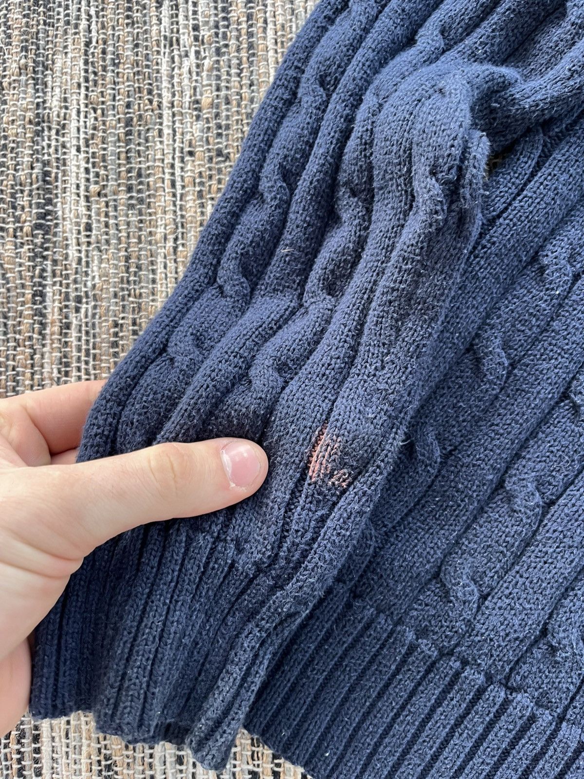 Polo Ralph Lauren Vintage Polo Ralph Lauren Navy Knit Sweater Y2K Avantgarde Size XL / US 12-14 / IT 48-50 - 7 Thumbnail