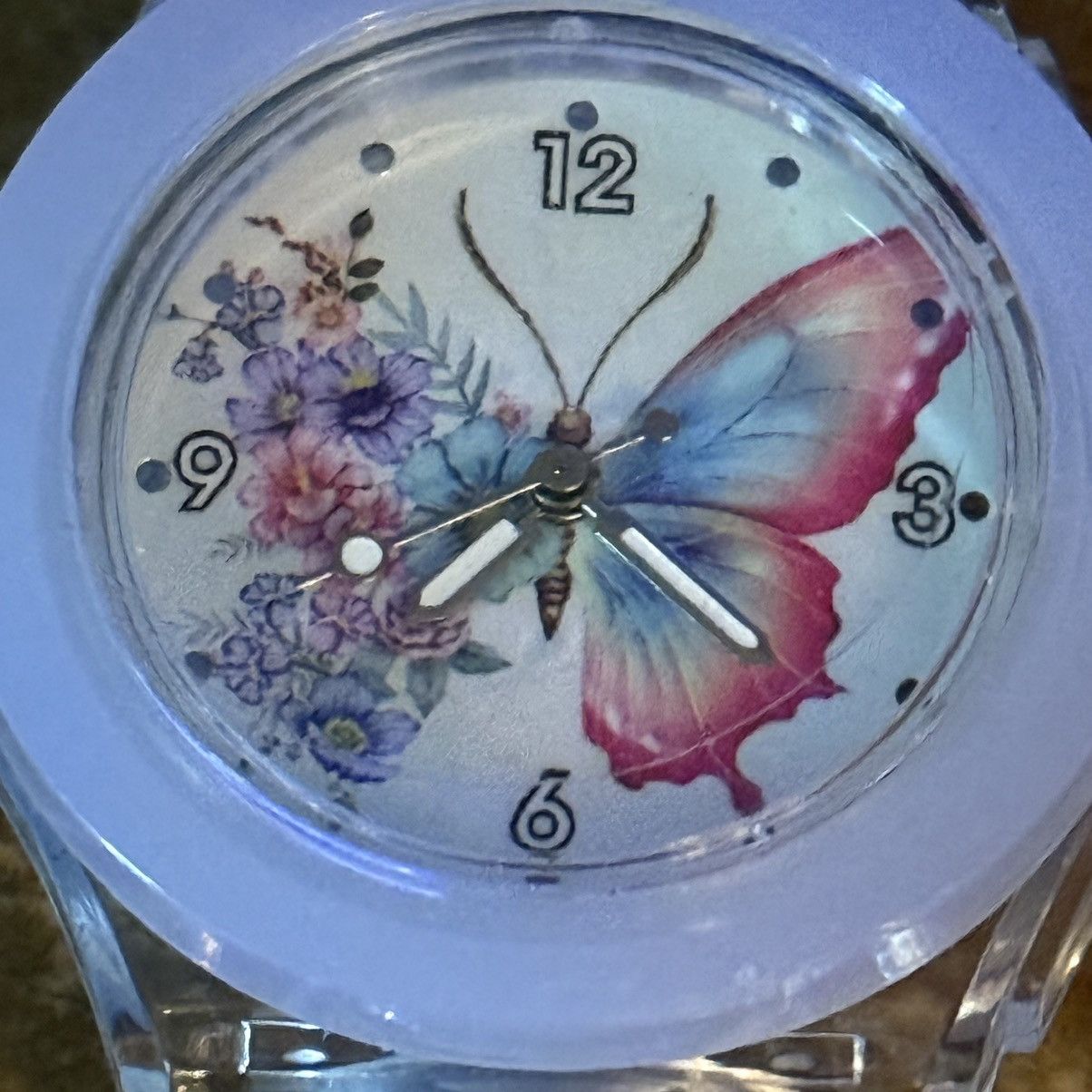 Other Light purple jelly band LED butterfly watch Size ONE SIZE - 6 Thumbnail
