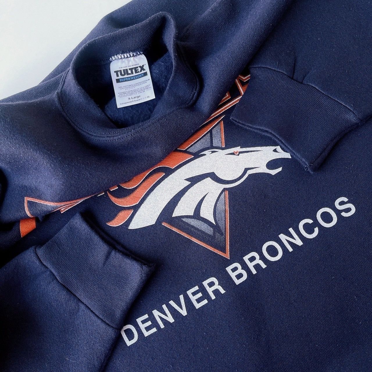 Tultex × Vintage 90s Denver Broncos NFL sweatshirt/ XL Size US XL / EU 56 / 4 - 8 Thumbnail