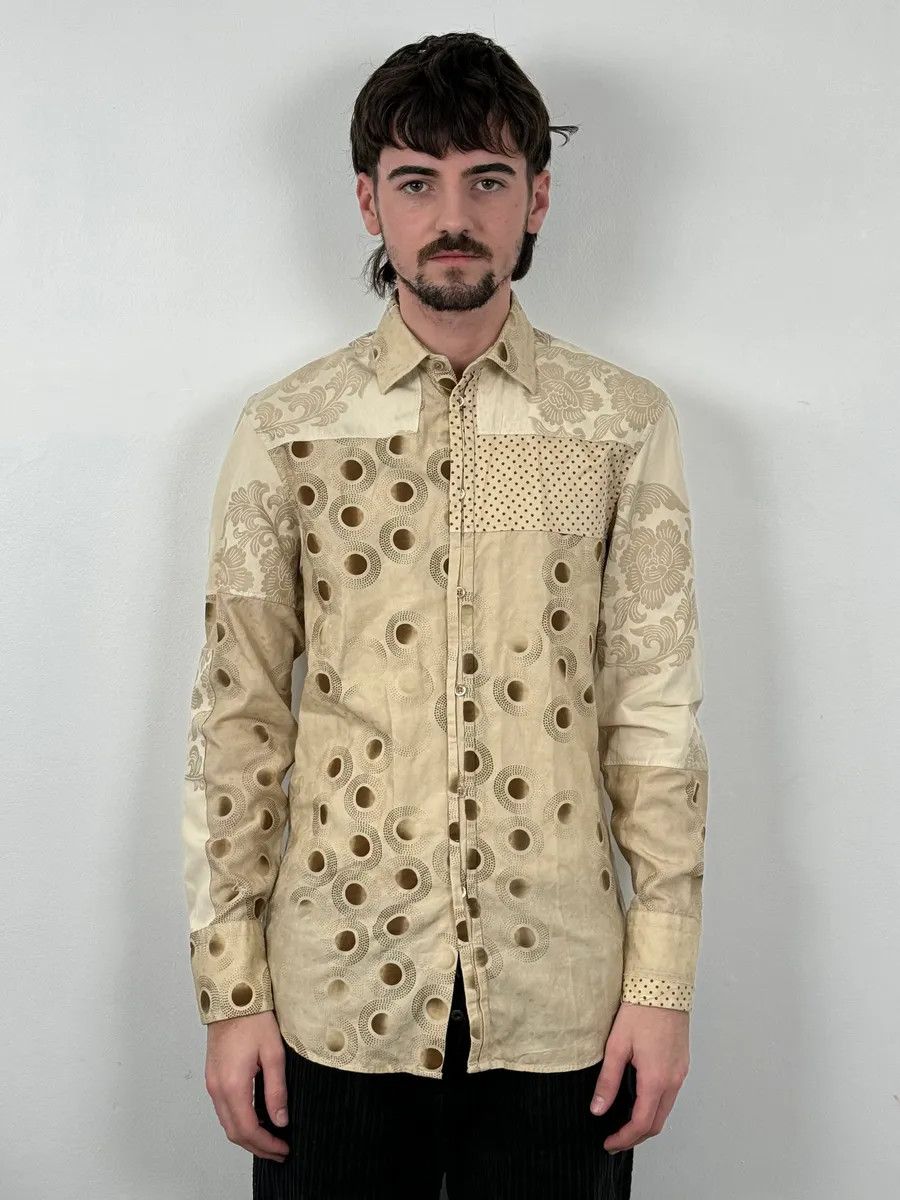 Kenzo 1990s Kenzo Beige Floral Persan Pattern Shirt Size US M / EU 48-50 / 2 - 2 Thumbnail